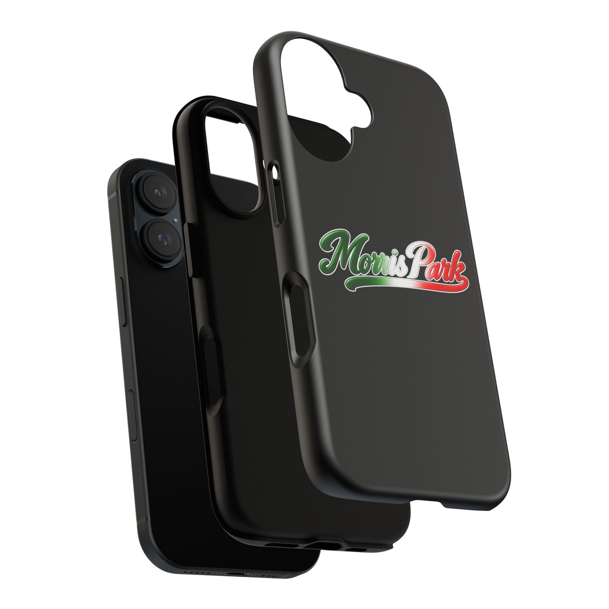 Morris Park Black Phone Case, Tough Cases for iPhone, Gift for Italians, Stylish Phone Cover, Unique Phone Accessory