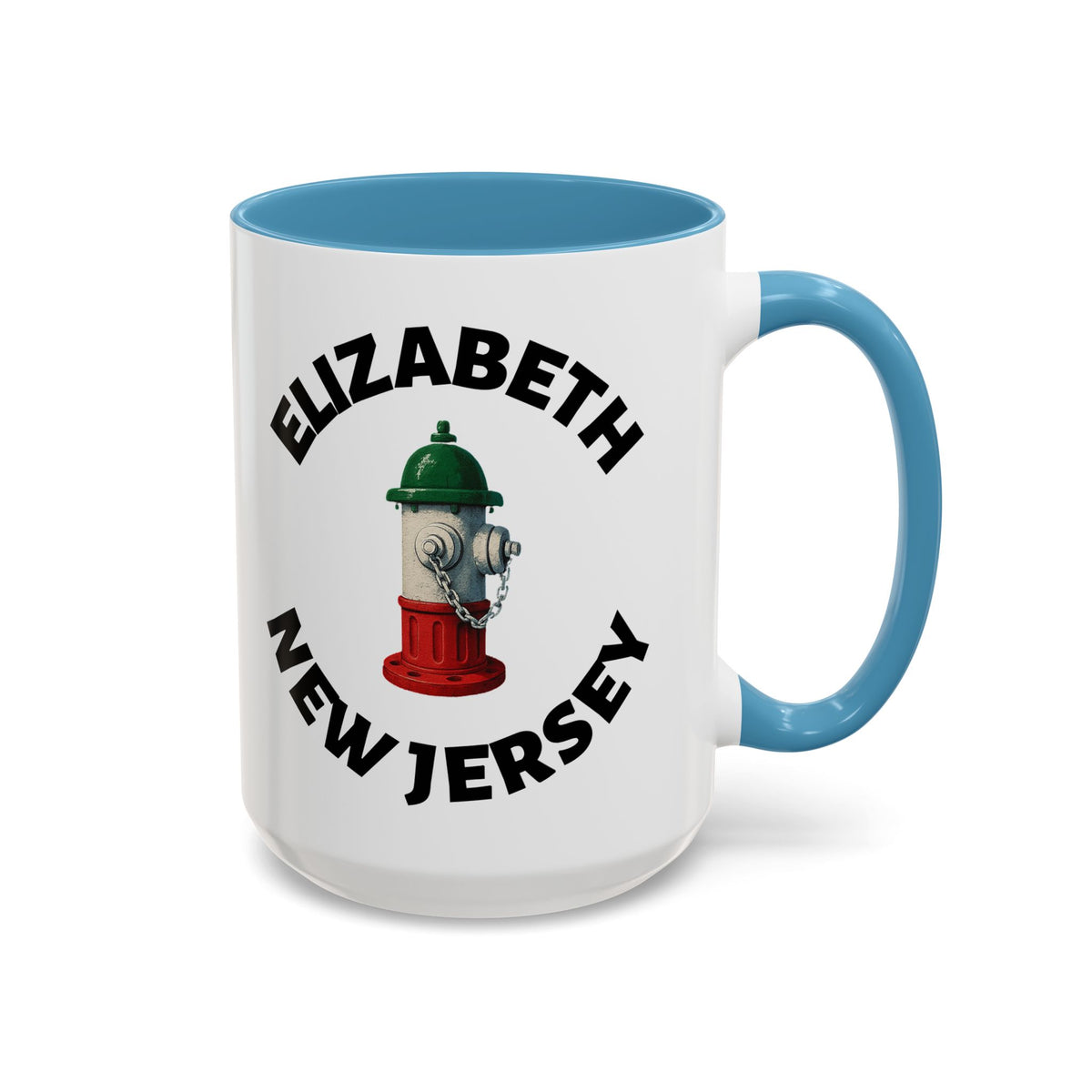 Coffee Mug - Elizabeth with Fire Hydrant Design, Unique Gift for Italians
