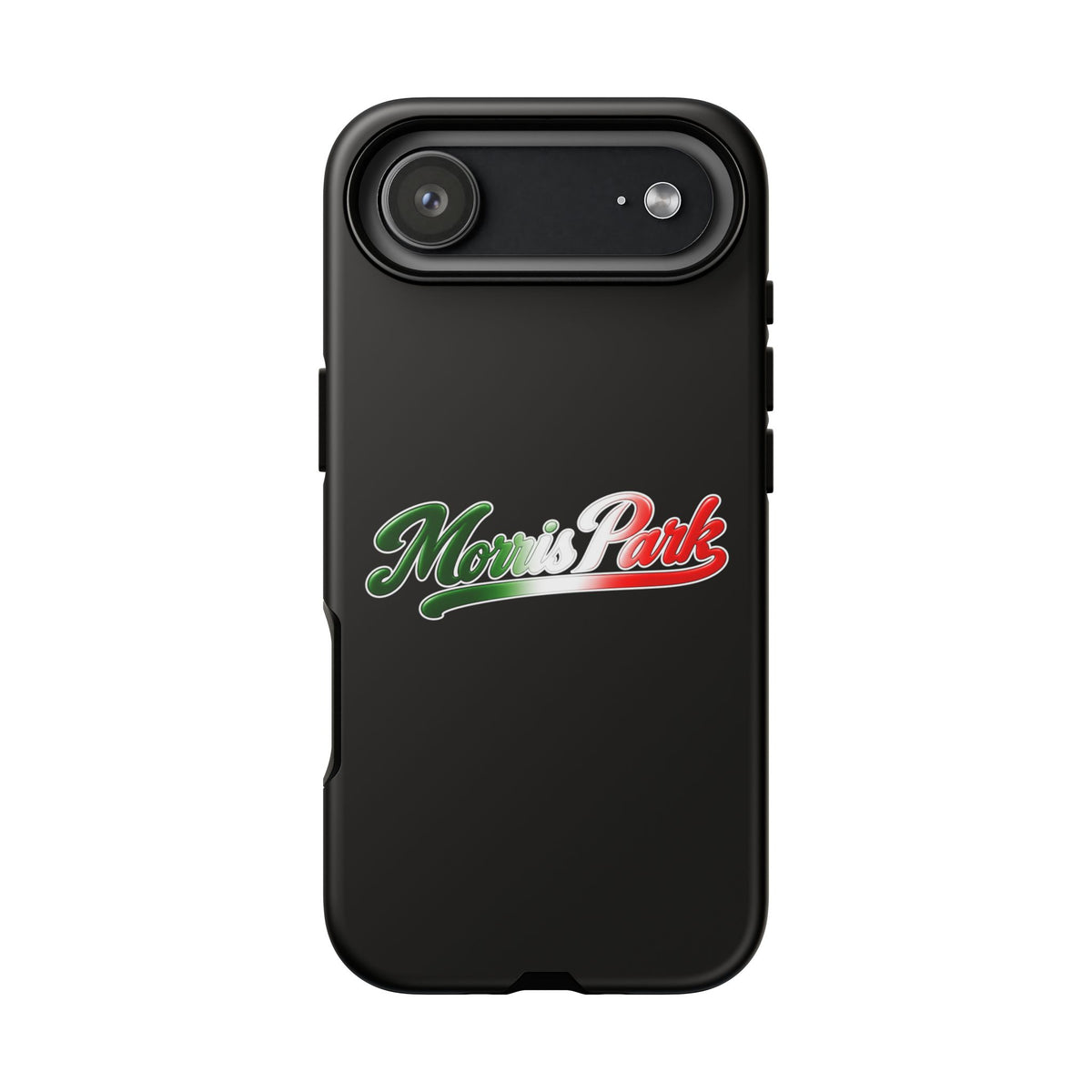 Morris Park Black Phone Case, Tough Cases for iPhone, Gift for Italians, Stylish Phone Cover, Unique Phone Accessory