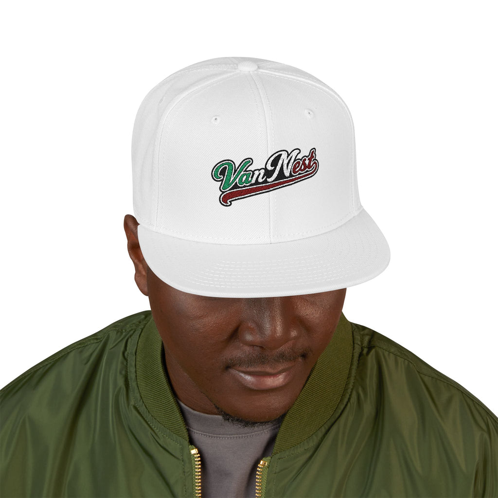 Van Nest Italian Embroidered Snapback Hat | Street Sign Patch Cap