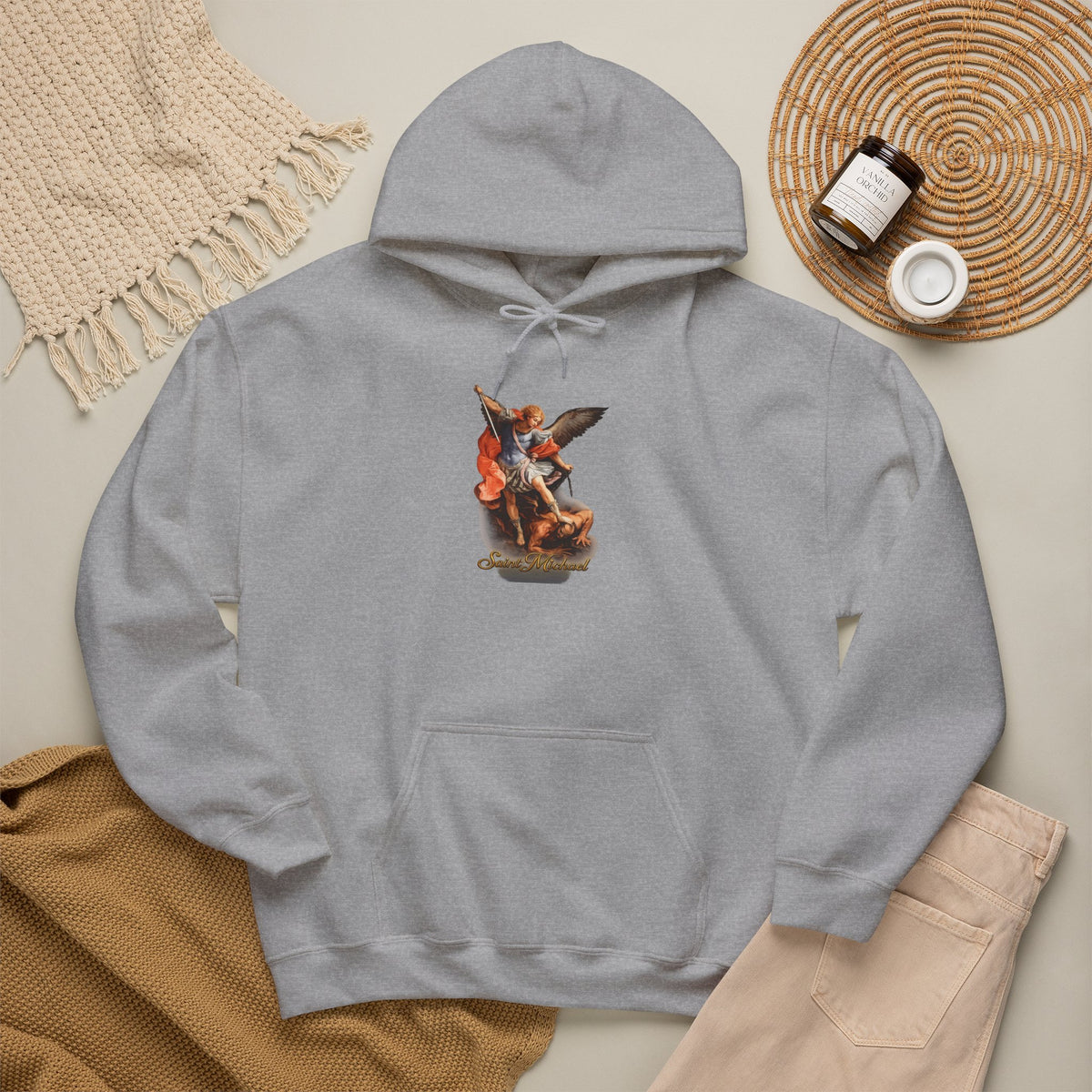 Saint Michael Hoodie — Italian Flag Script Pullover