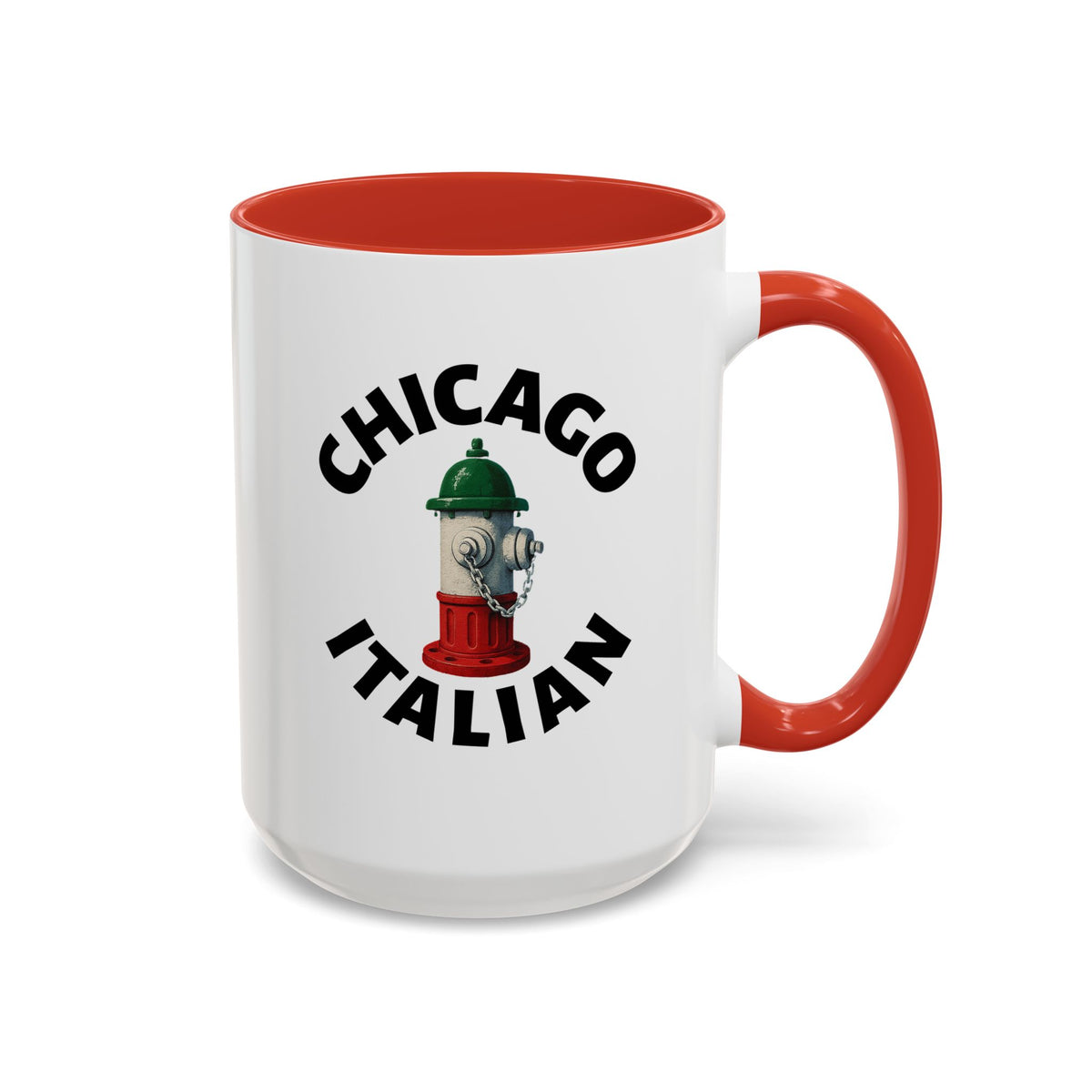 Chicago Coffee Mug with Fire Hydrant Design, Unique Gift for Italians, Fun Kitchen Decor