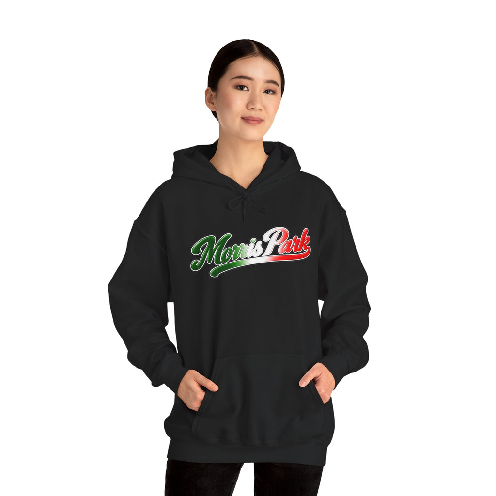 Morris Park Hoodie — Italian Flag Script Pullover