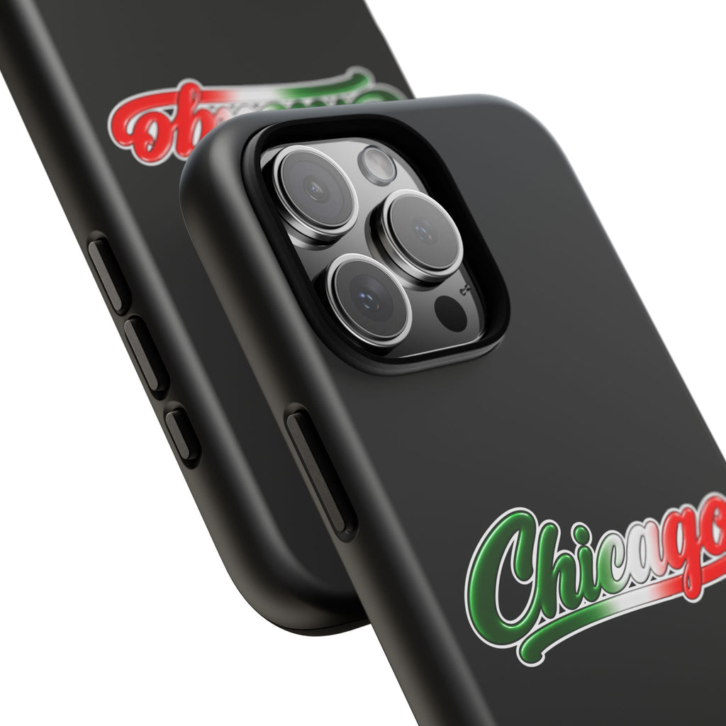 Chicago Black Phone Case, Tough Cases for iPhone, Gift for Italians, Stylish Phone Cover, Unique Phone Accessory