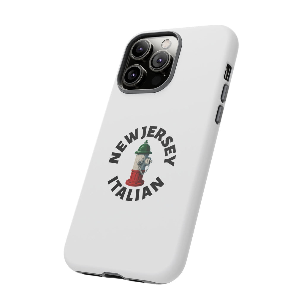 New Jersey Italian White Phone Case, Urban Style Phone Cover, Tough Smartphone Case, Gift for Italian Heritage, Fun Streetwear Accessories