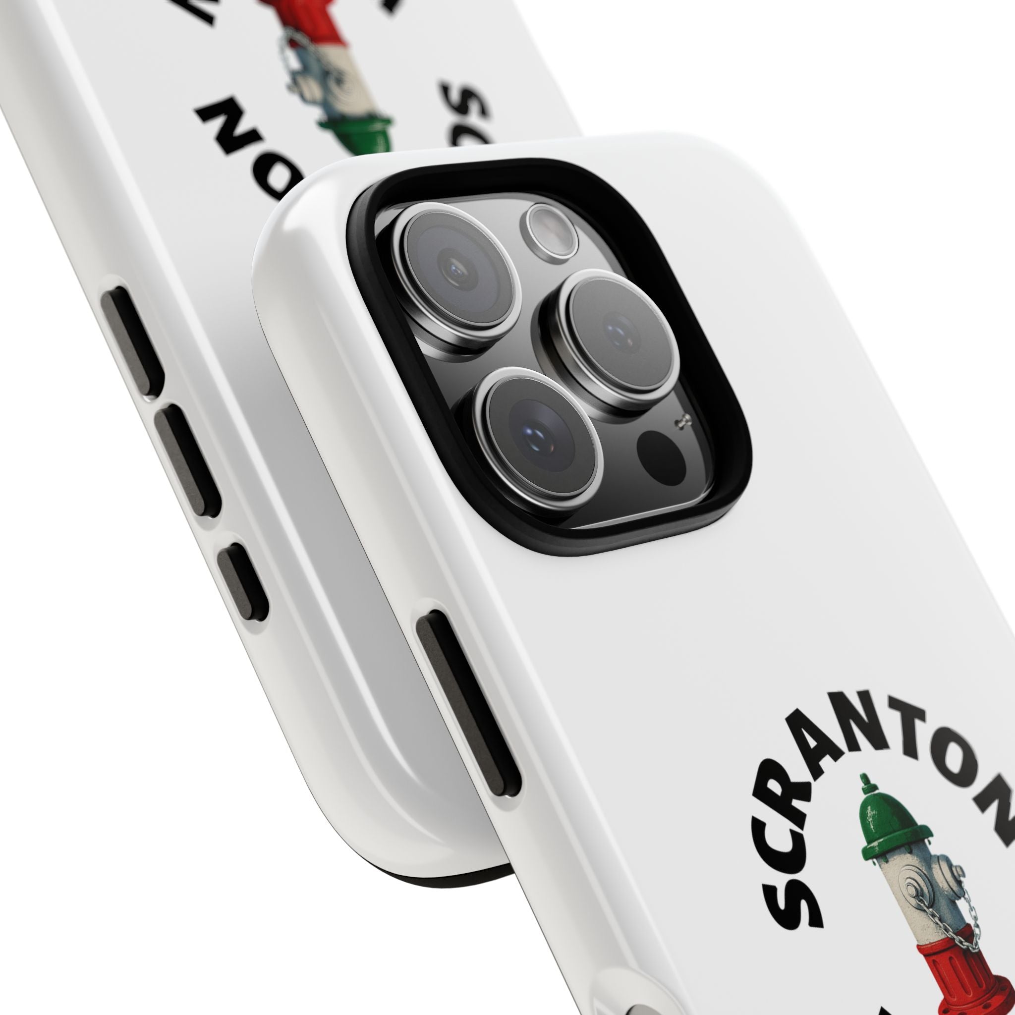 Scranton Italian White Phone Case, Urban Style Phone Cover, Tough Smartphone Case, Gift for Italian Heritage, Fun Streetwear Accessories