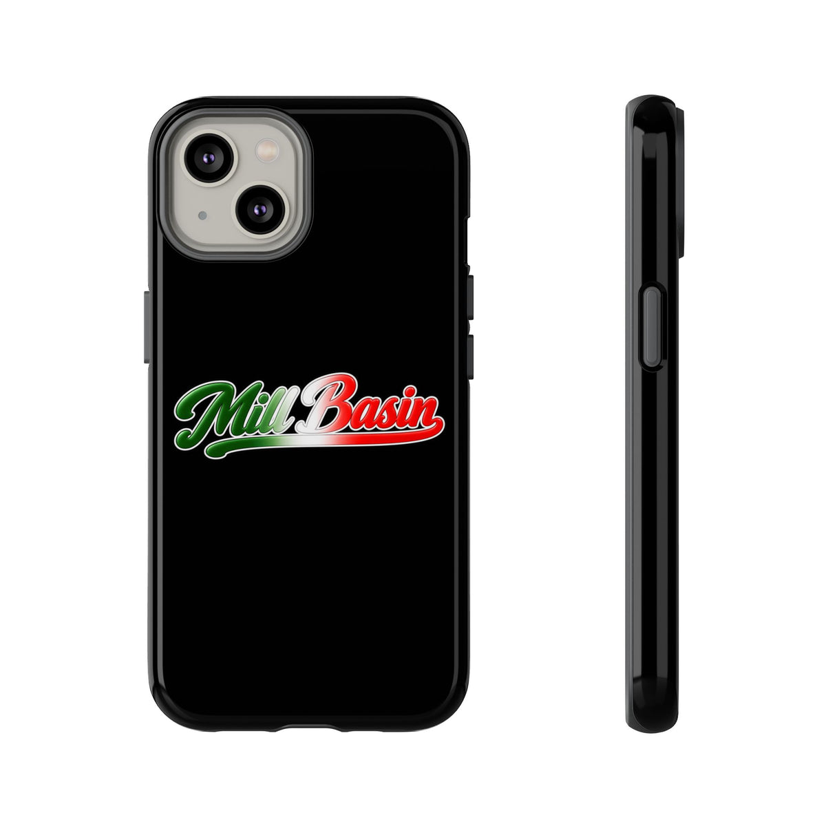 Mill Basin Black Phone Case, Tough Cases for iPhone, Gift for Italians, Stylish Phone Cover, Unique Phone Accessory