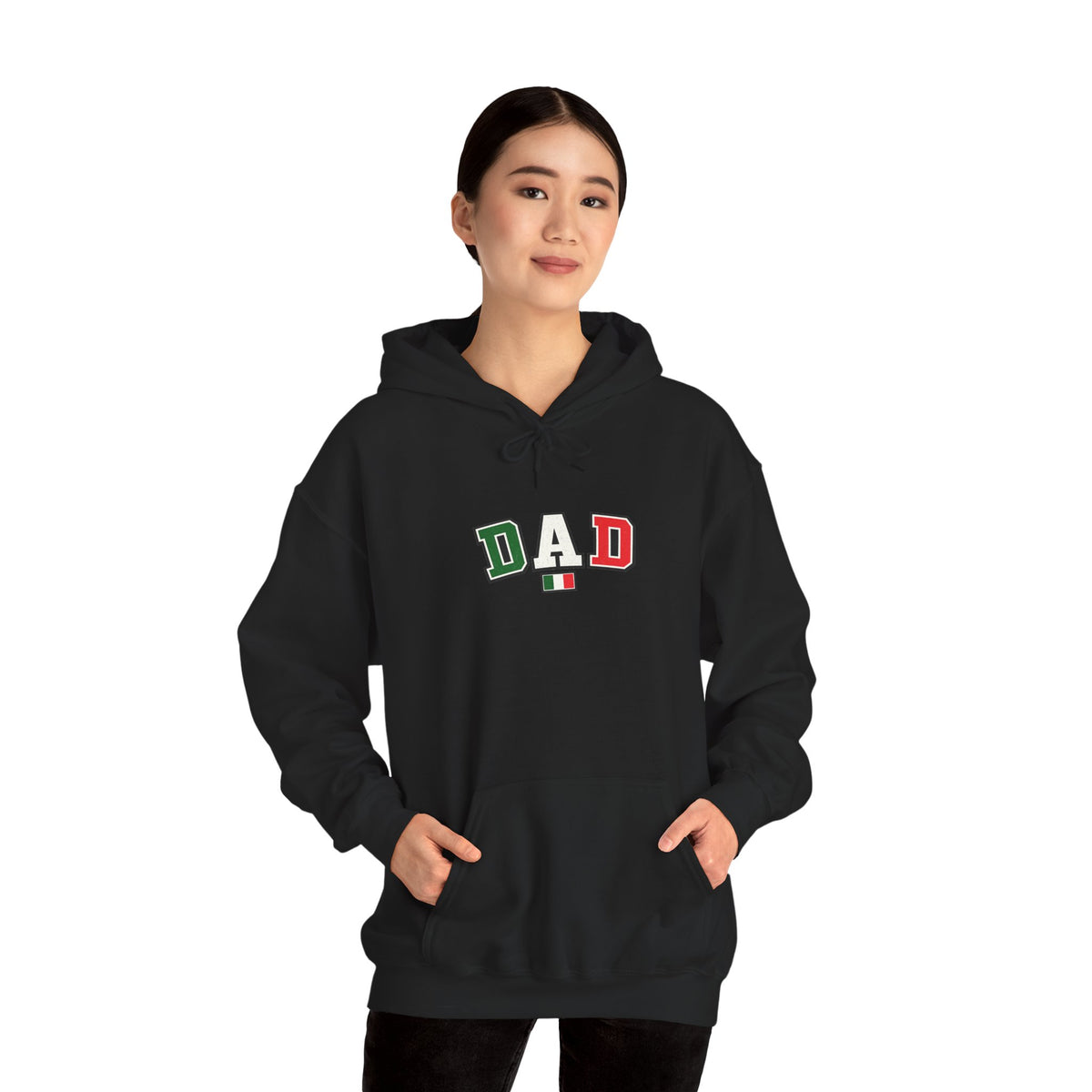 Italian Dad Hoodie — Italian Flag Script Pullover