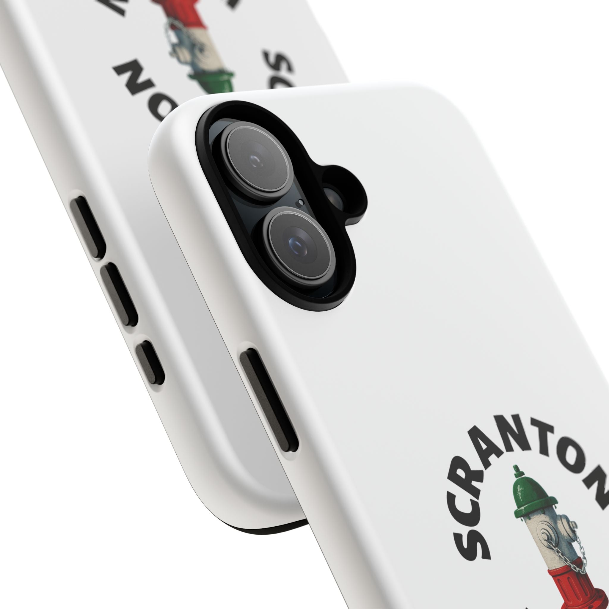 Scranton Italian White Phone Case, Urban Style Phone Cover, Tough Smartphone Case, Gift for Italian Heritage, Fun Streetwear Accessories