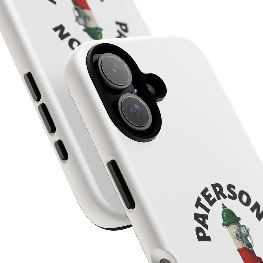 Paterson Italian White Phone Case, Urban Style Phone Cover, Tough Smartphone Case, Gift for Italian Heritage, Fun Streetwear Accessories