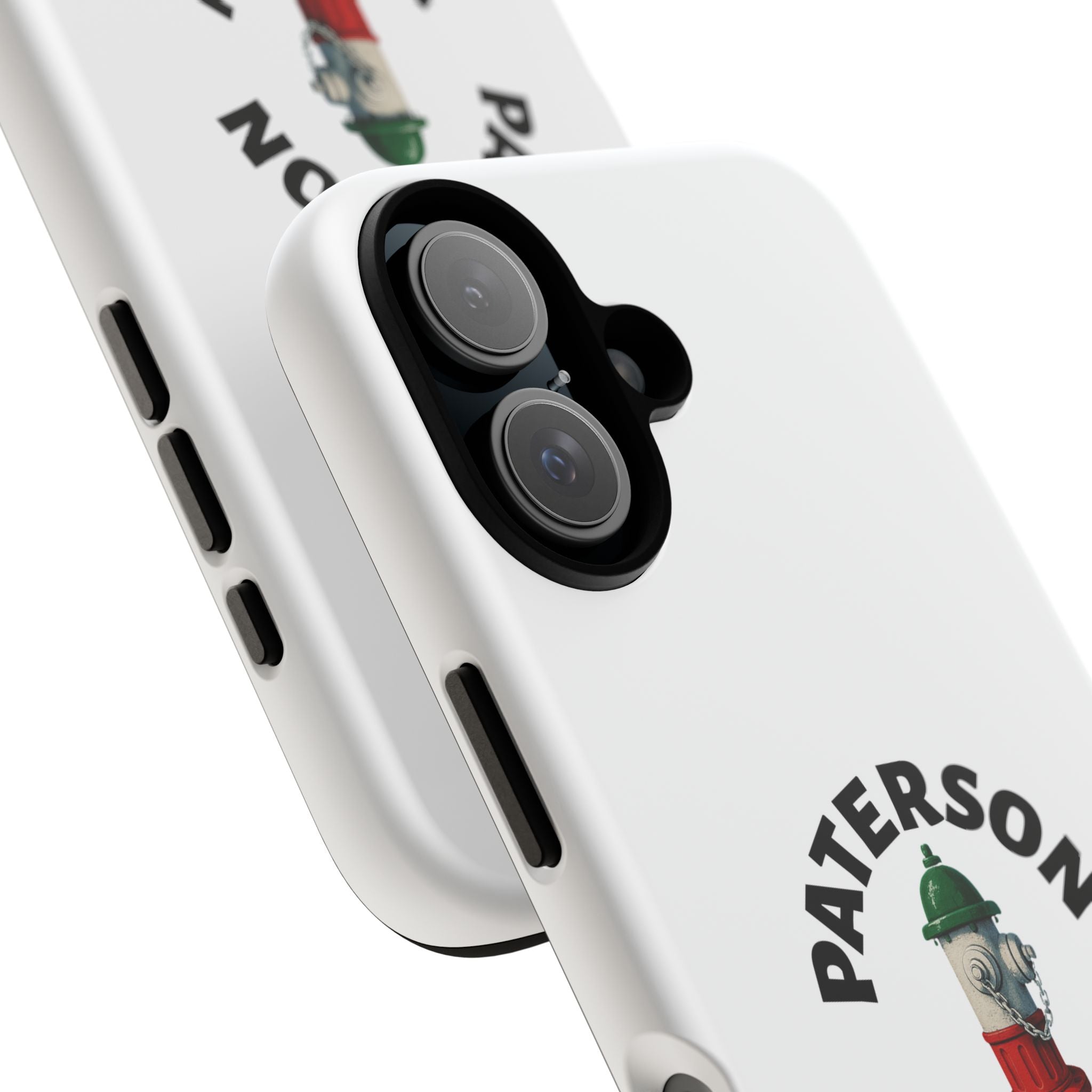 Paterson Italian White Phone Case, Urban Style Phone Cover, Tough Smartphone Case, Gift for Italian Heritage, Fun Streetwear Accessories