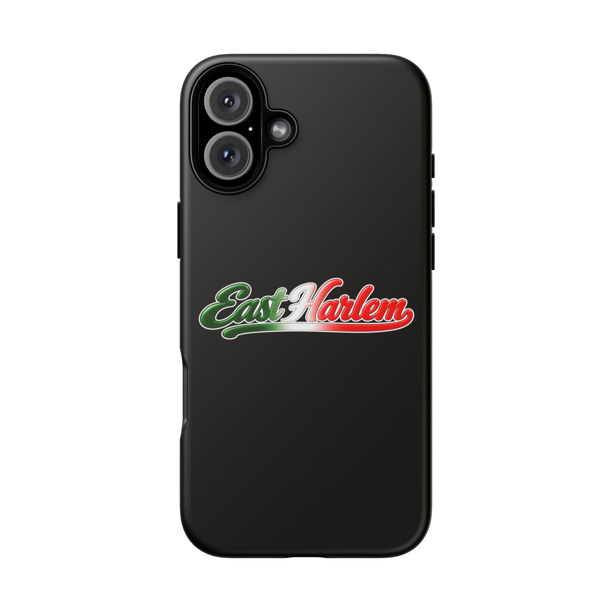 East Harlem Black Phone Case, Tough Cases for iPhone, Gift for Italians, Stylish Phone Cover, Unique Phone Accessory