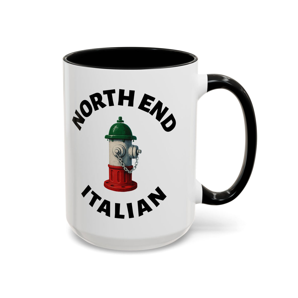 North End Coffee Mug with Fire Hydrant Design, Unique Gift for Italians, Fun Kitchen Decor