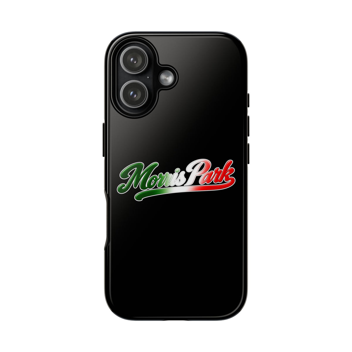 Morris Park Black Phone Case, Tough Cases for iPhone, Gift for Italians, Stylish Phone Cover, Unique Phone Accessory