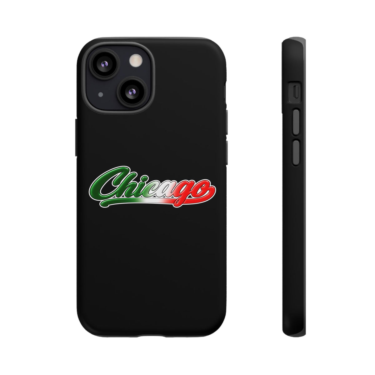 Chicago Black Phone Case, Tough Cases for iPhone, Gift for Italians, Stylish Phone Cover, Unique Phone Accessory