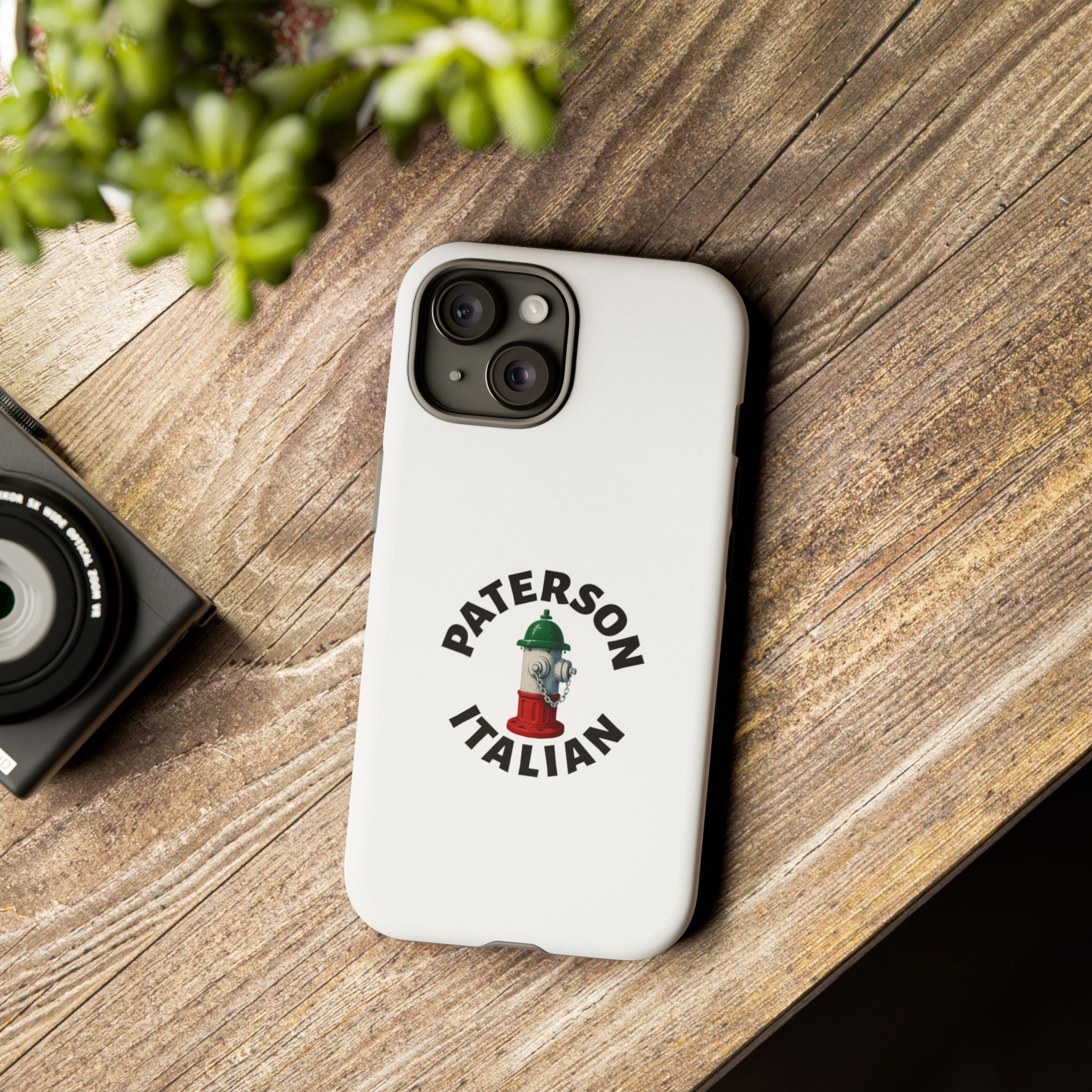 Paterson Italian White Phone Case, Urban Style Phone Cover, Tough Smartphone Case, Gift for Italian Heritage, Fun Streetwear Accessories