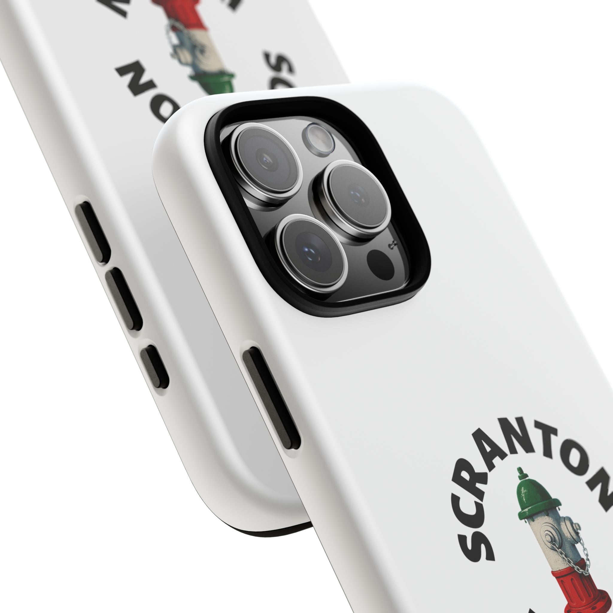 Scranton Italian White Phone Case, Urban Style Phone Cover, Tough Smartphone Case, Gift for Italian Heritage, Fun Streetwear Accessories