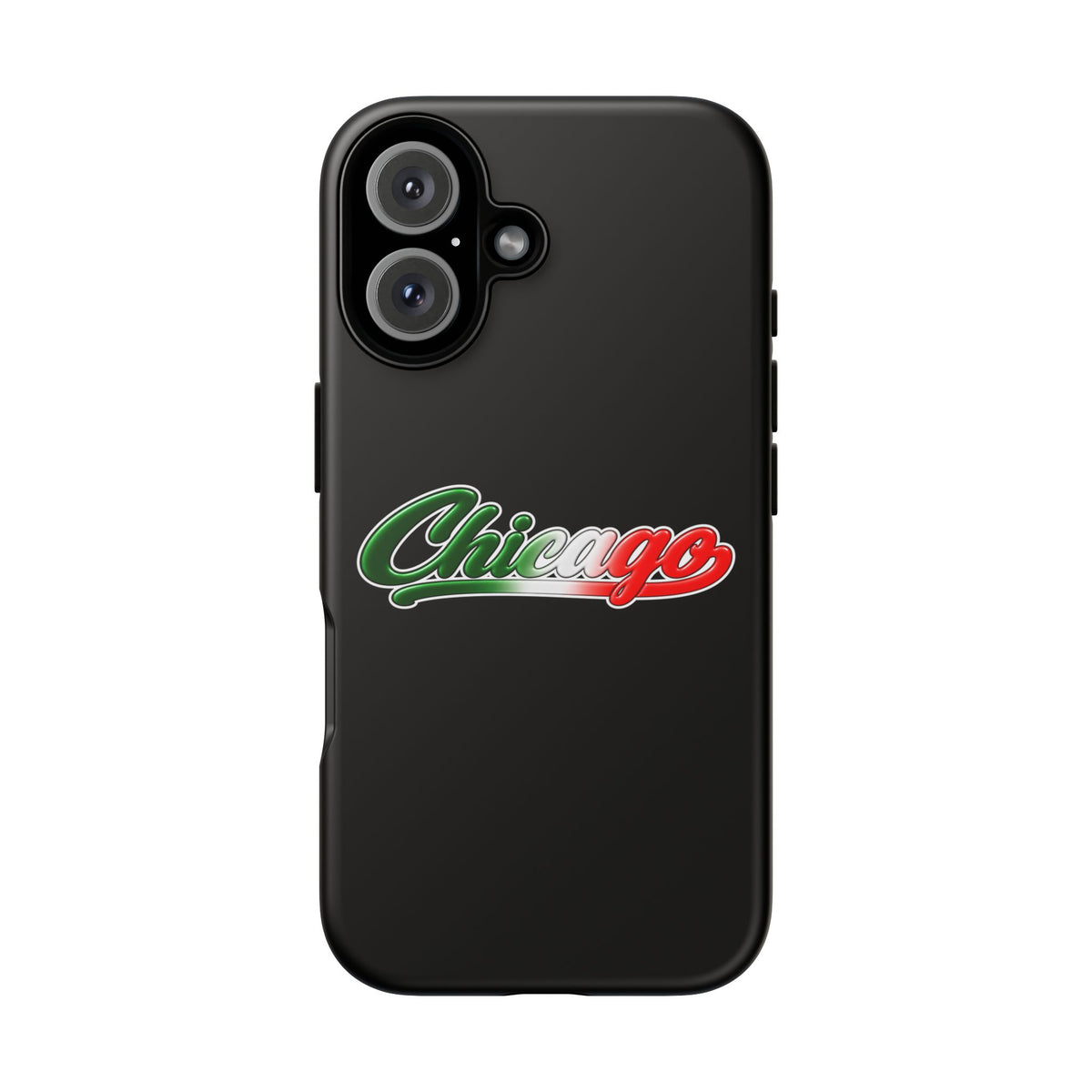 Chicago Black Phone Case, Tough Cases for iPhone, Gift for Italians, Stylish Phone Cover, Unique Phone Accessory