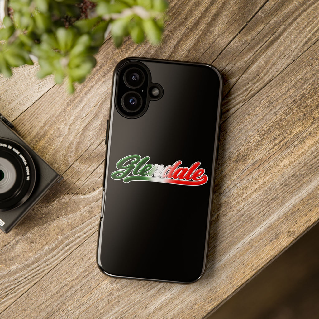 Glendale Black Phone Case, Tough Cases for iPhone, Gift for Italians, Stylish Phone Cover, Unique Phone Accessory