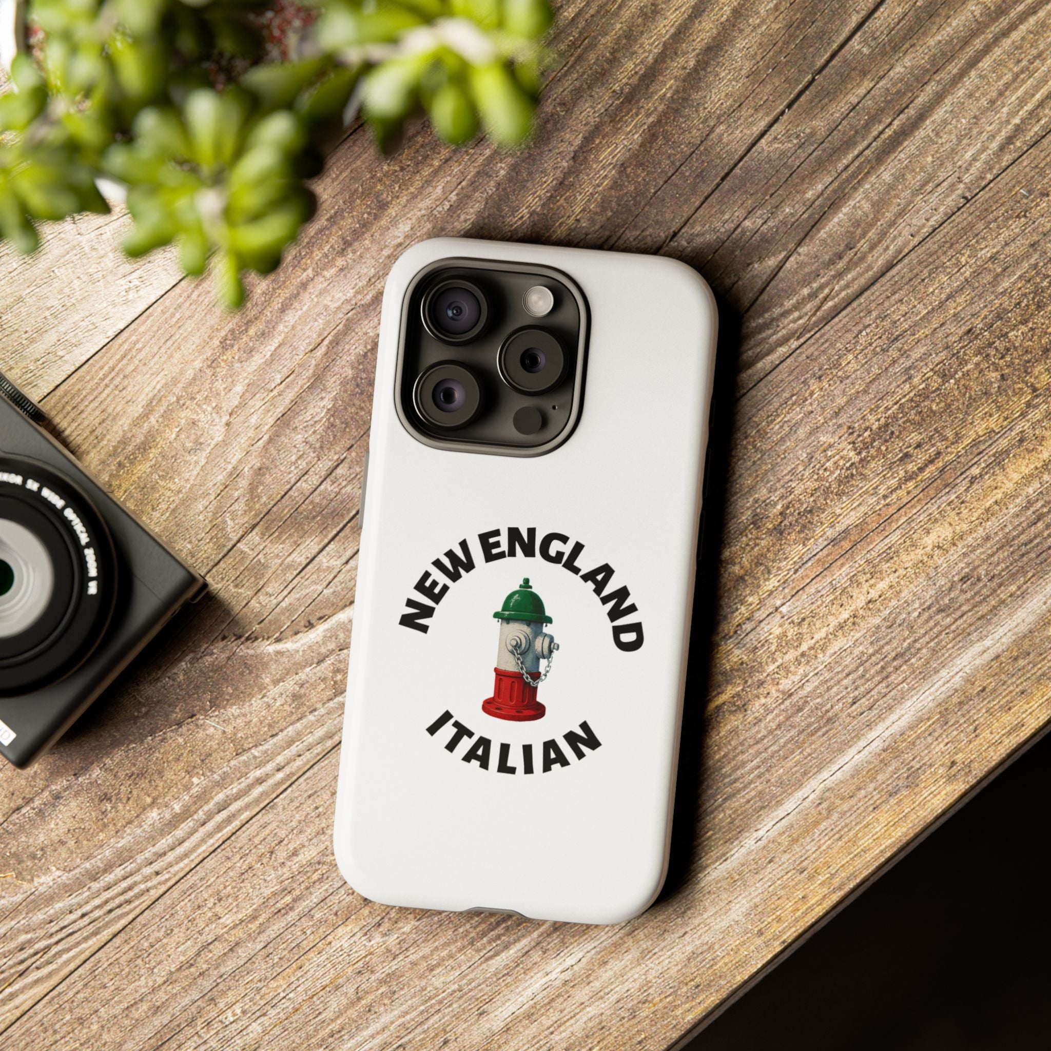 New England Italian White Phone Case, Urban Style Phone Cover, Tough Smartphone Case, Gift for Italian Heritage, Fun Streetwear Accessories
