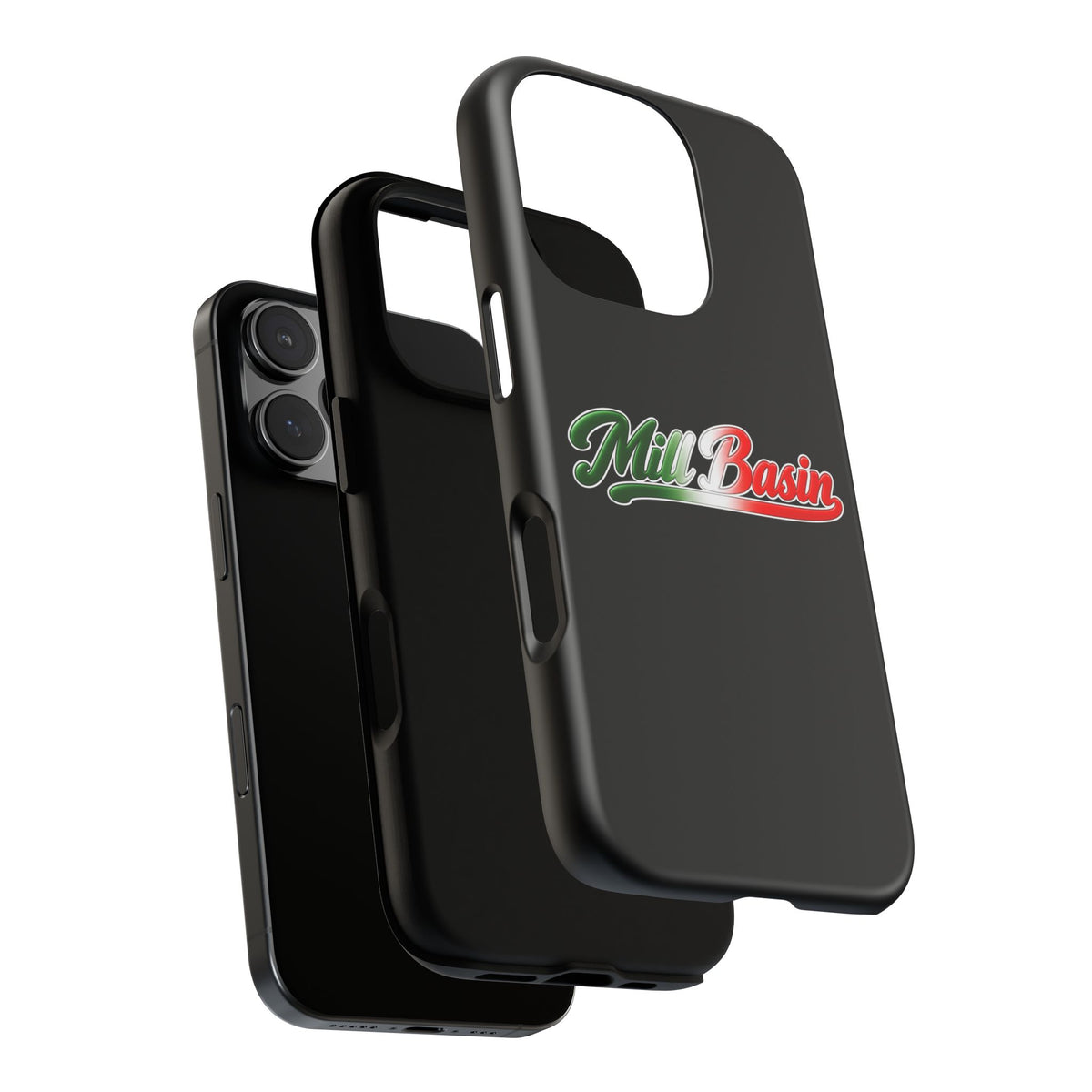 Mill Basin Black Phone Case, Tough Cases for iPhone, Gift for Italians, Stylish Phone Cover, Unique Phone Accessory
