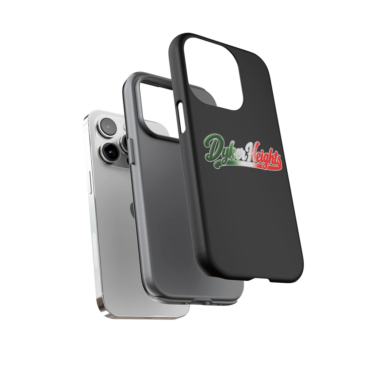 Dyker Heights Black Phone Case, Tough Cases for iPhone, Gift for Italians, Stylish Phone Cover, Unique Phone Accessory