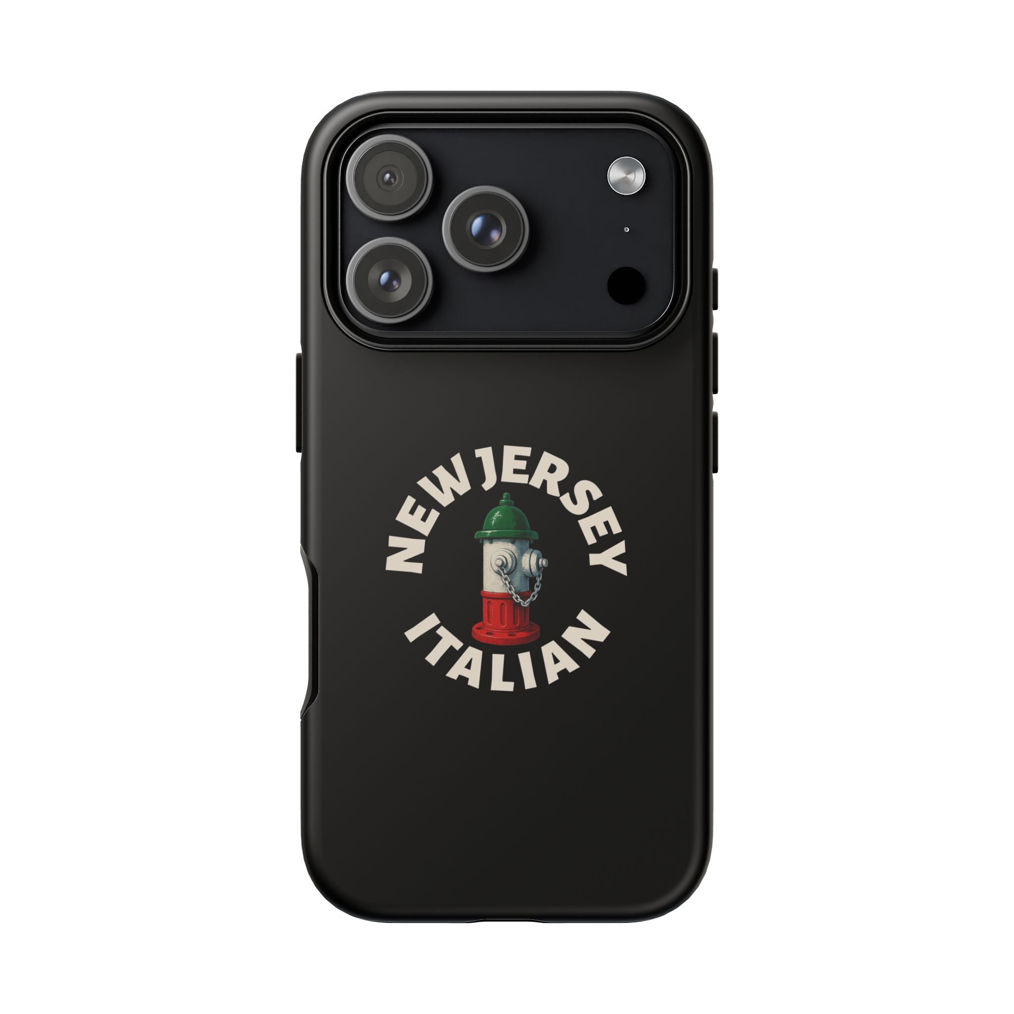 New Jersey Italian Black Phone Case, Tough Cases for iPhone, Gift for Italians, Stylish Phone Cover, Unique Phone Accessory