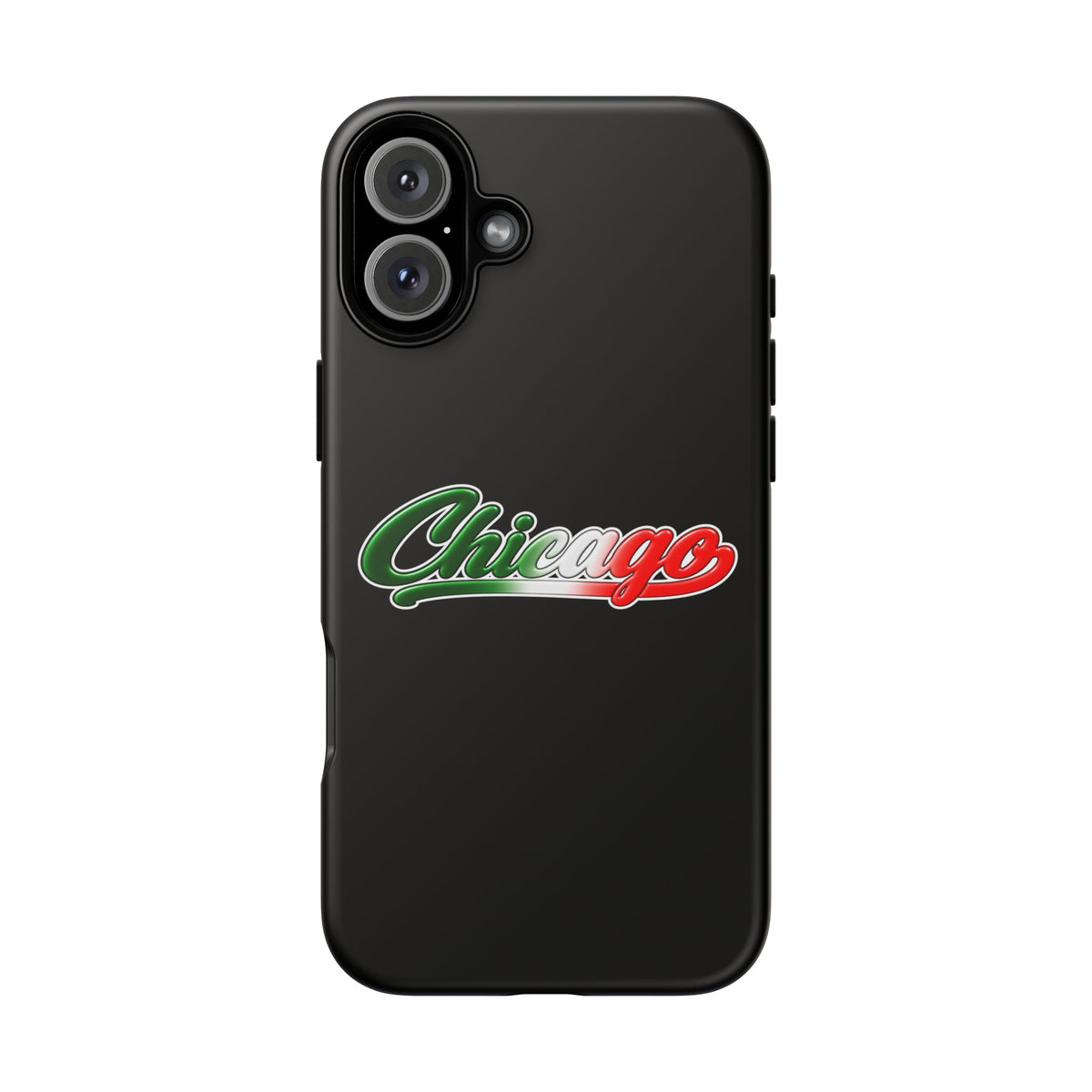 Chicago Black Phone Case, Tough Cases for iPhone, Gift for Italians, Stylish Phone Cover, Unique Phone Accessory