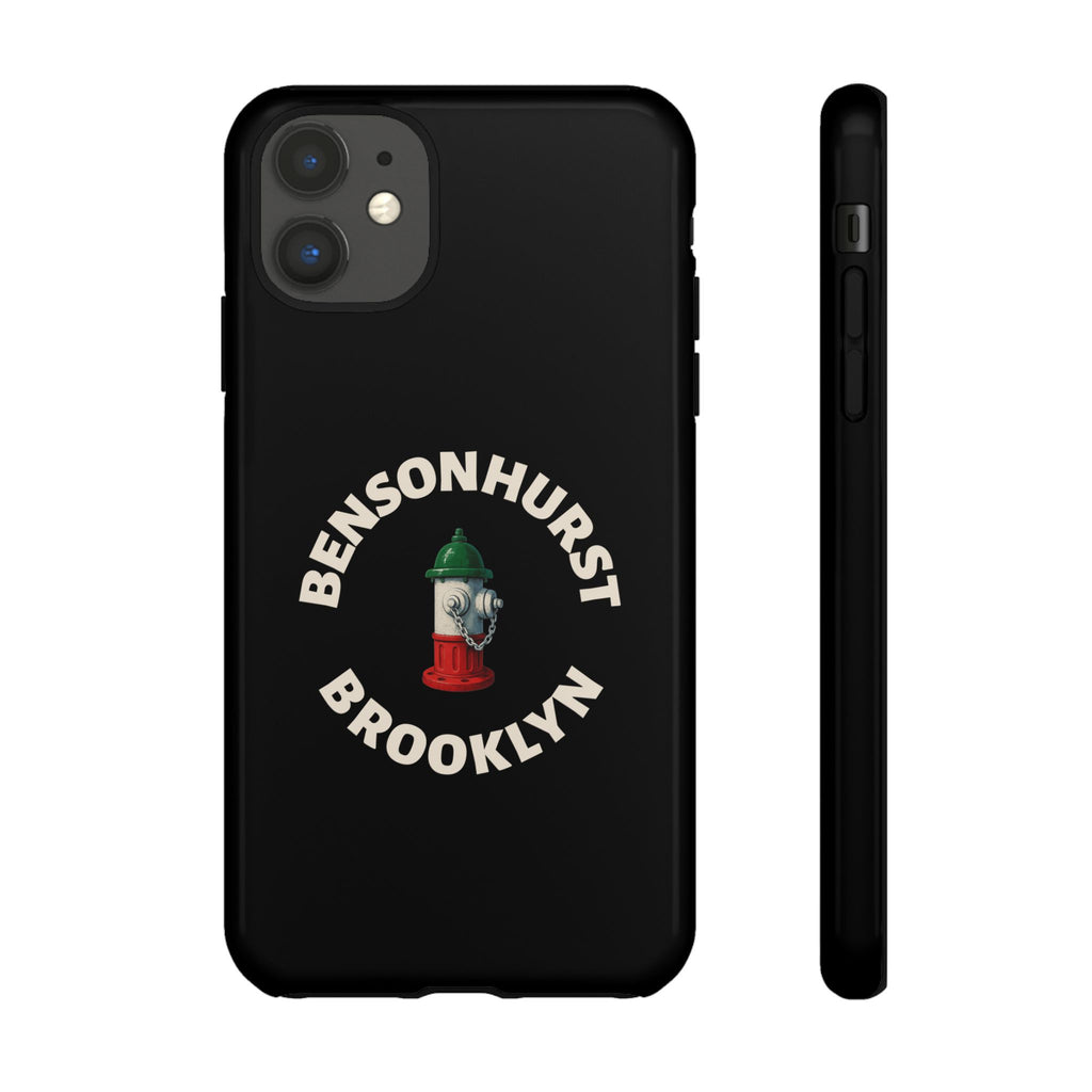 Bensonhurst Brooklyn Black Phone Case, Tough Cases for iPhone, Gift for Italians, Stylish Phone Cover, Unique Phone Accessory