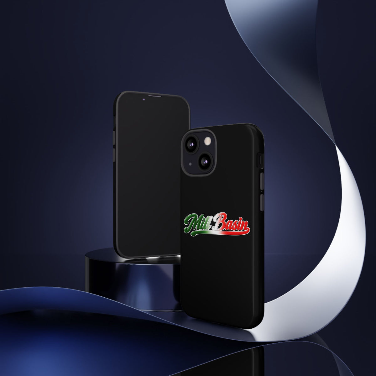 Mill Basin Black Phone Case, Tough Cases for iPhone, Gift for Italians, Stylish Phone Cover, Unique Phone Accessory
