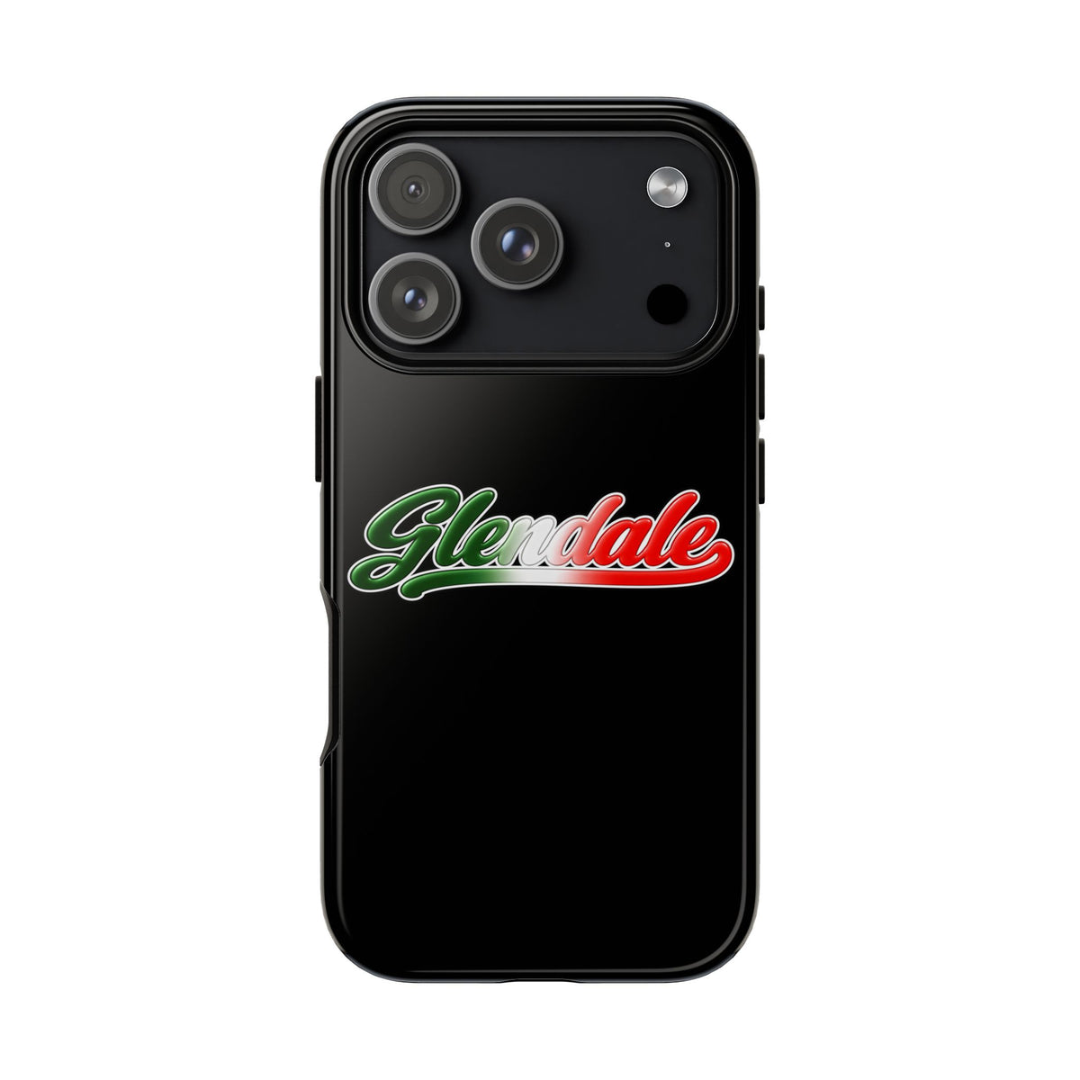 Glendale Black Phone Case, Tough Cases for iPhone, Gift for Italians, Stylish Phone Cover, Unique Phone Accessory
