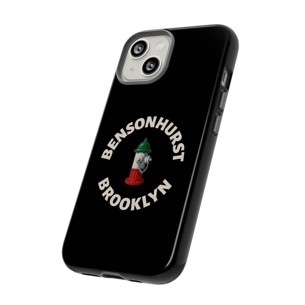 Bensonhurst Brooklyn Black Phone Case, Tough Cases for iPhone, Gift for Italians, Stylish Phone Cover, Unique Phone Accessory