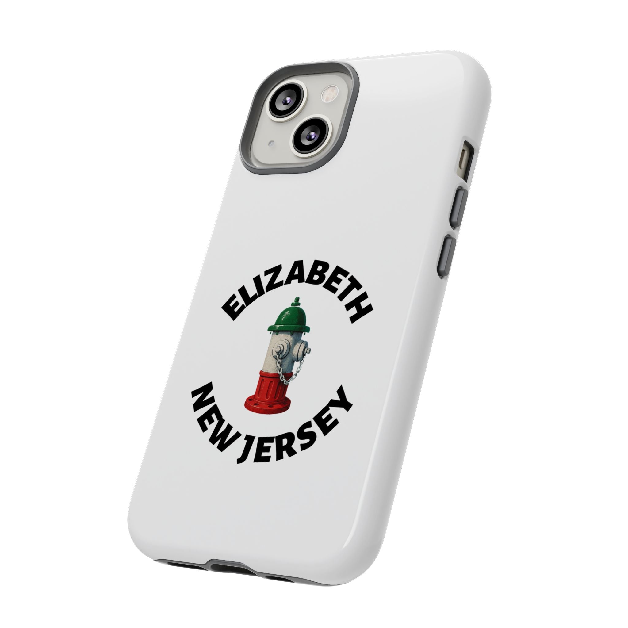 Elizabeth New Jersey White Phone Case, Urban Style Phone Cover, Tough Smartphone Case, Gift for Italian Heritage, Fun Streetwear Accessories