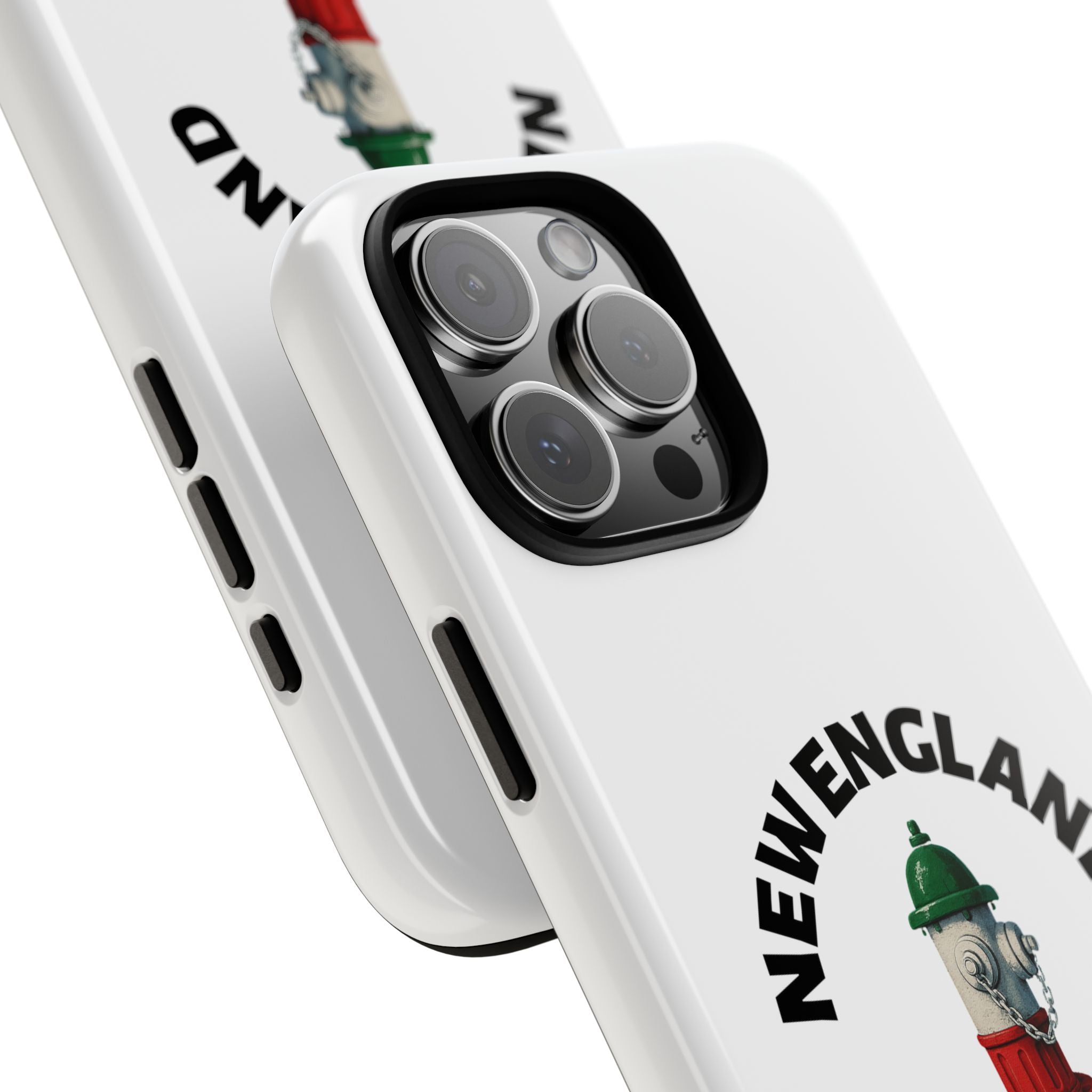 New England Italian White Phone Case, Urban Style Phone Cover, Tough Smartphone Case, Gift for Italian Heritage, Fun Streetwear Accessories
