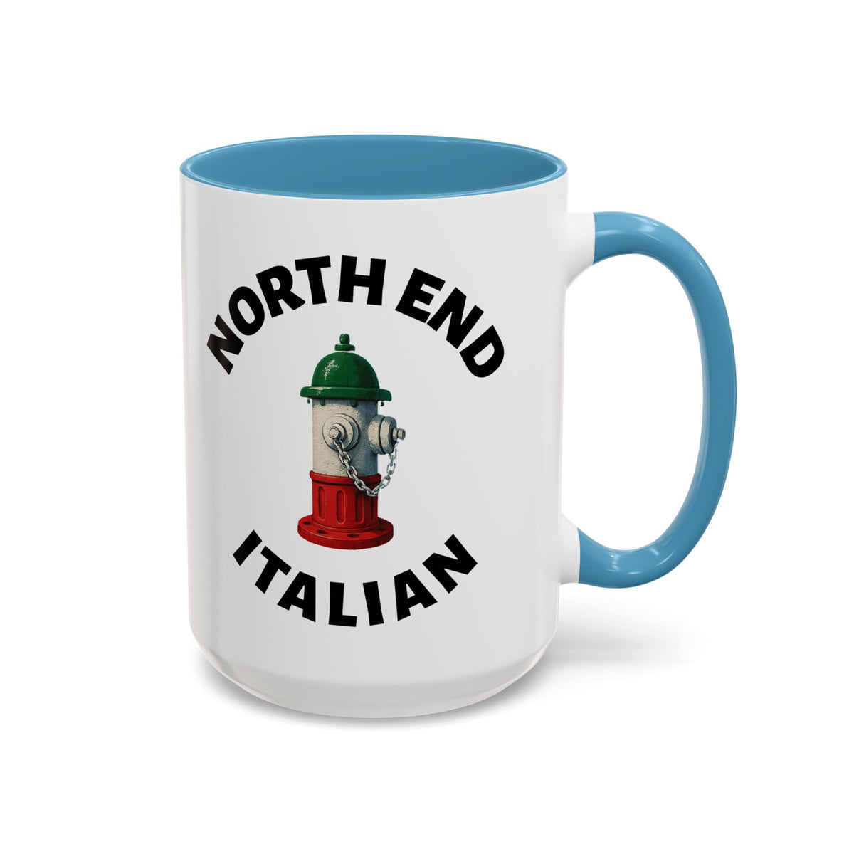 North End Coffee Mug with Fire Hydrant Design, Unique Gift for Italians, Fun Kitchen Decor