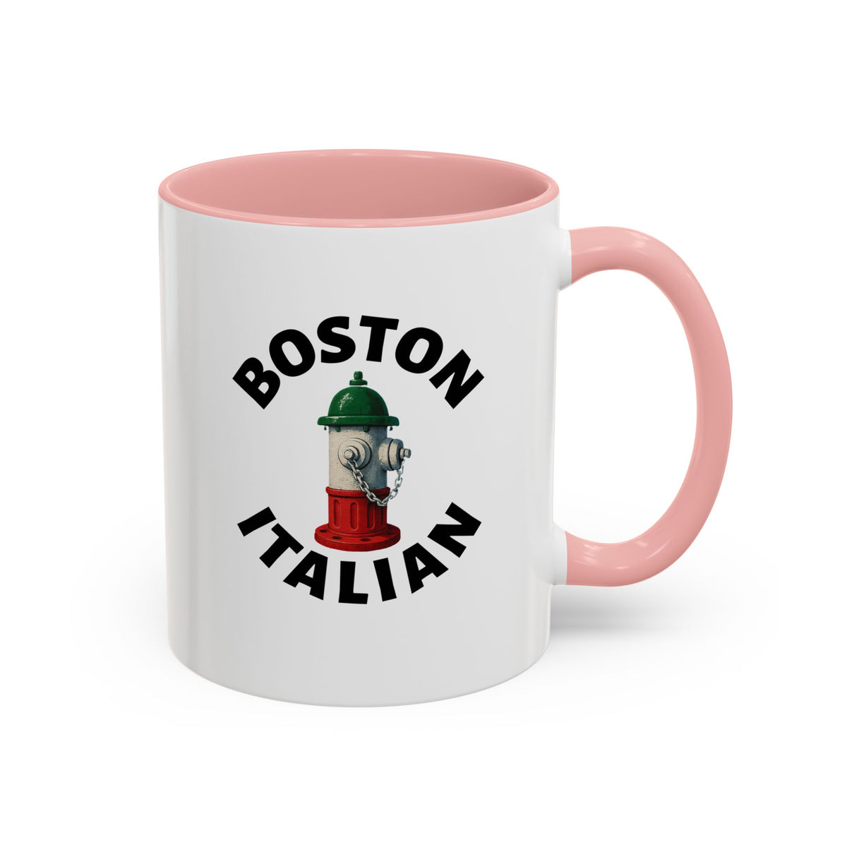 Boston Coffee Mug with Fire Hydrant Design, Unique Gift for Italians, Fun Kitchen Decor