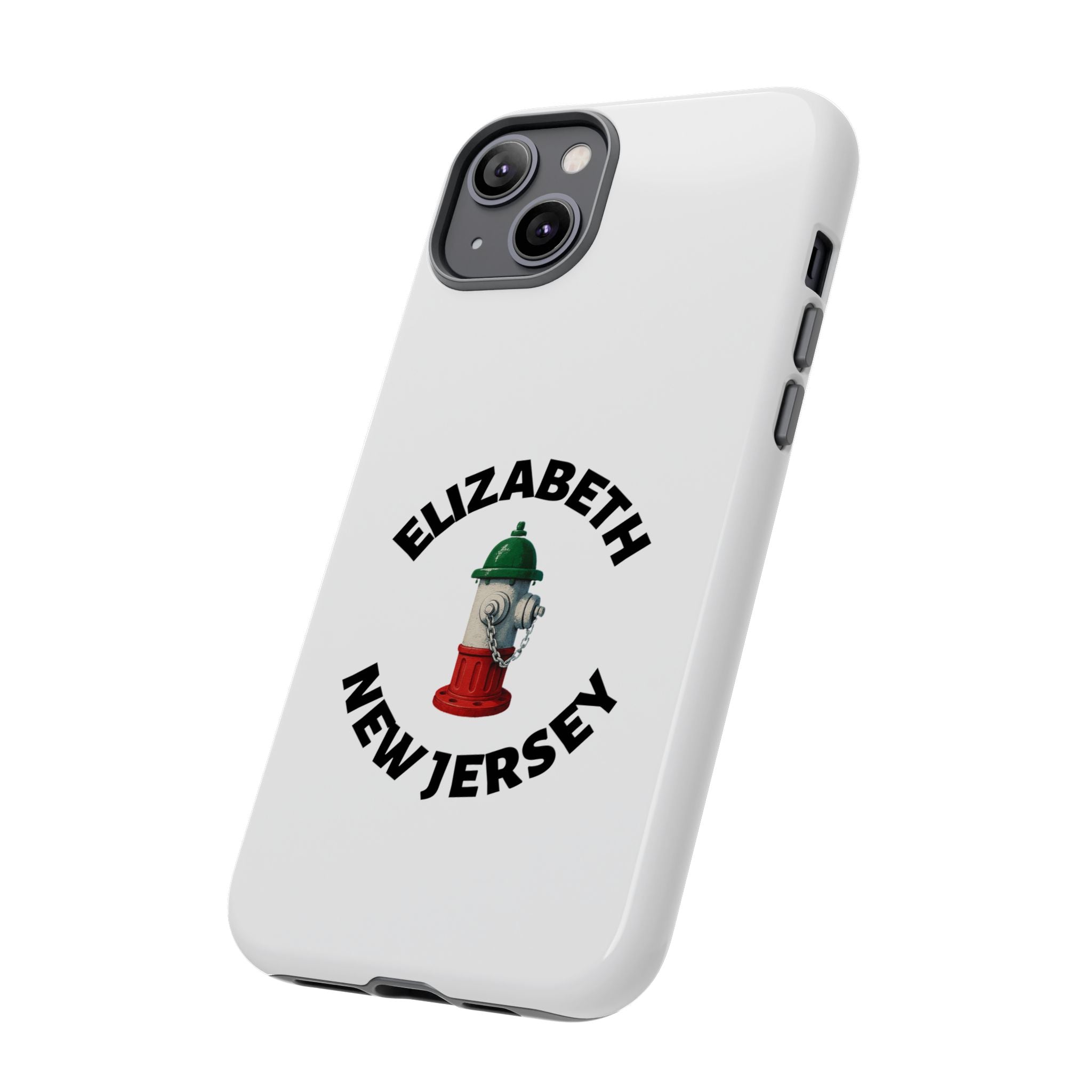 Elizabeth New Jersey White Phone Case, Urban Style Phone Cover, Tough Smartphone Case, Gift for Italian Heritage, Fun Streetwear Accessories