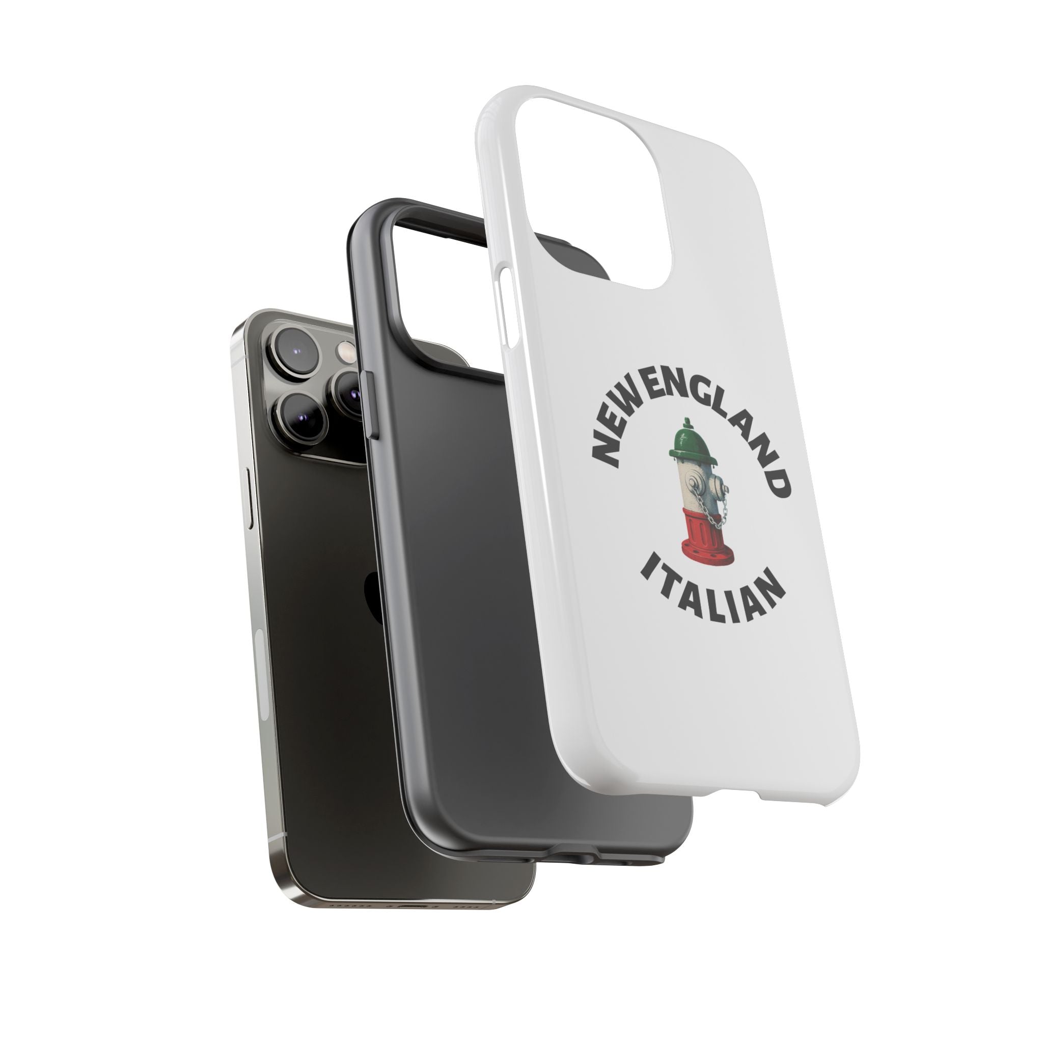 New England Italian White Phone Case, Urban Style Phone Cover, Tough Smartphone Case, Gift for Italian Heritage, Fun Streetwear Accessories