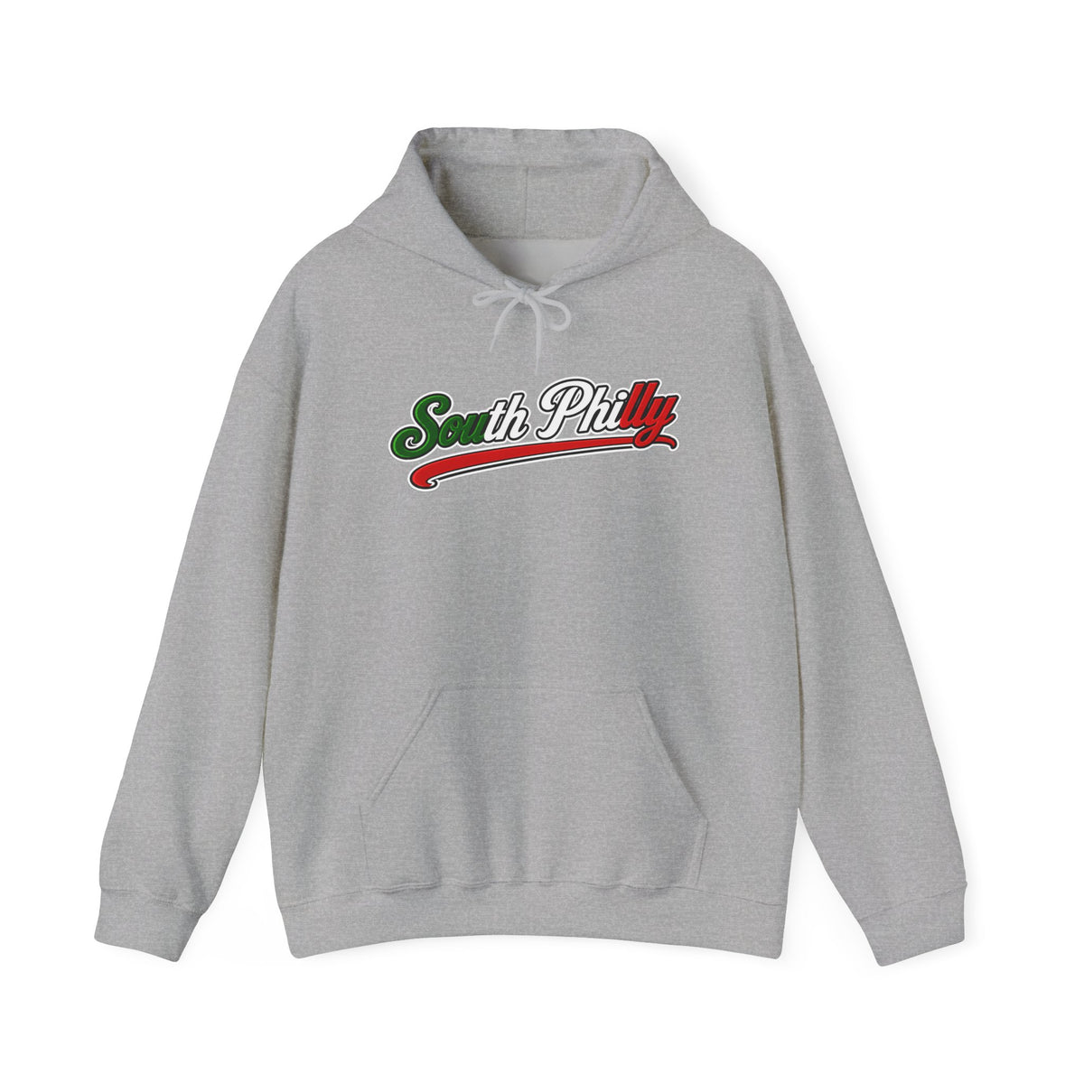 South Philly Hoodie — Italian Flag Script Pullover