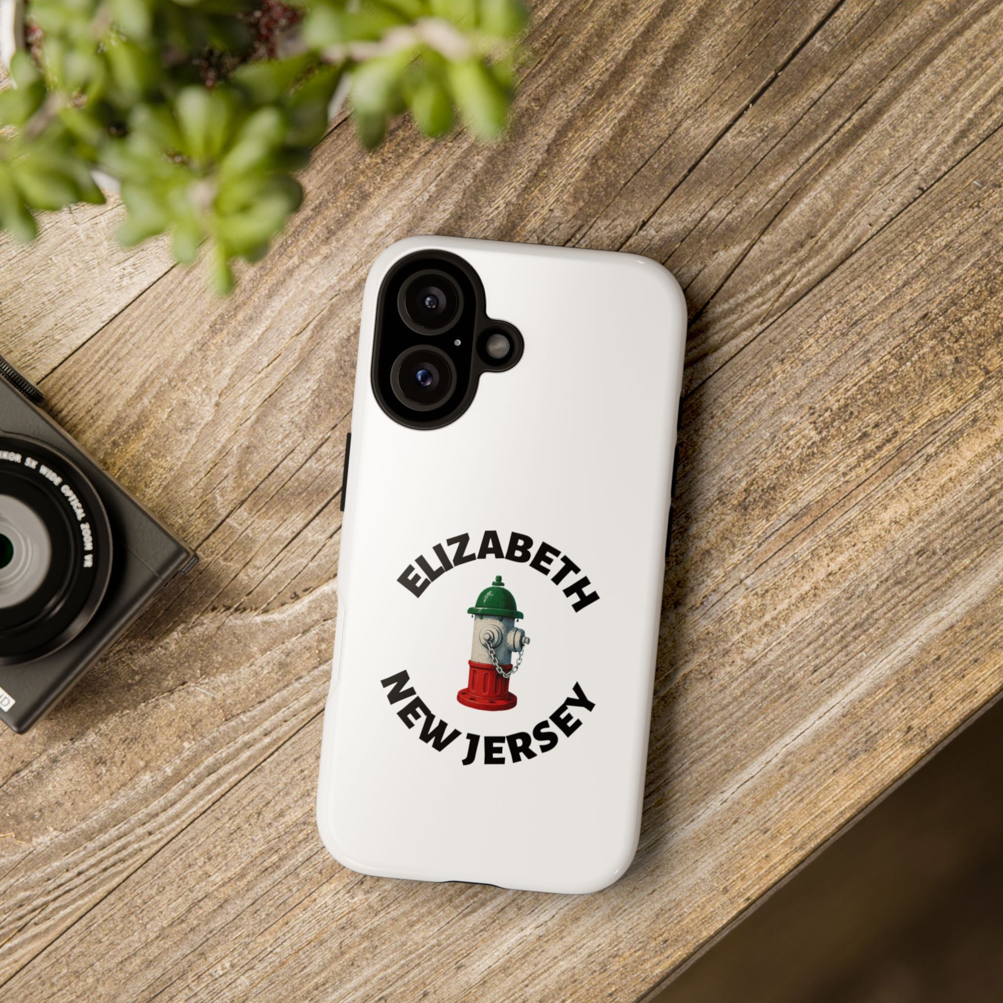 Elizabeth New Jersey White Phone Case, Urban Style Phone Cover, Tough Smartphone Case, Gift for Italian Heritage, Fun Streetwear Accessories