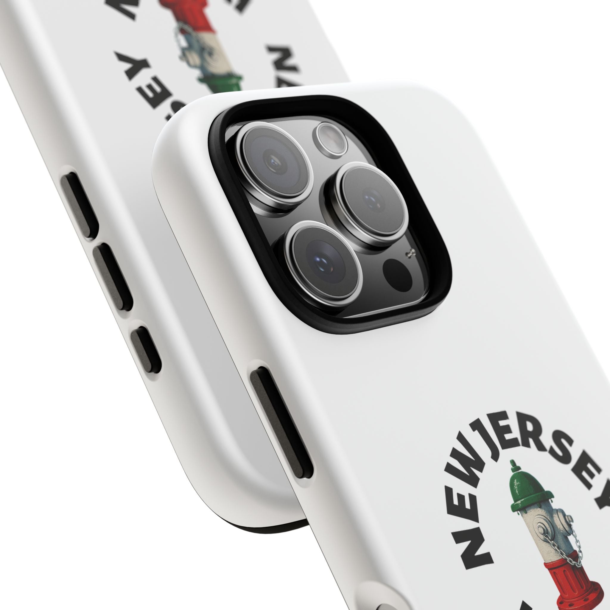 New Jersey Italian White Phone Case, Urban Style Phone Cover, Tough Smartphone Case, Gift for Italian Heritage, Fun Streetwear Accessories