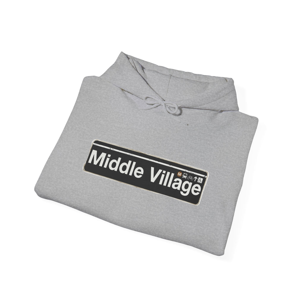 Middle Village Hoodie — Italian Flag Script Pullover