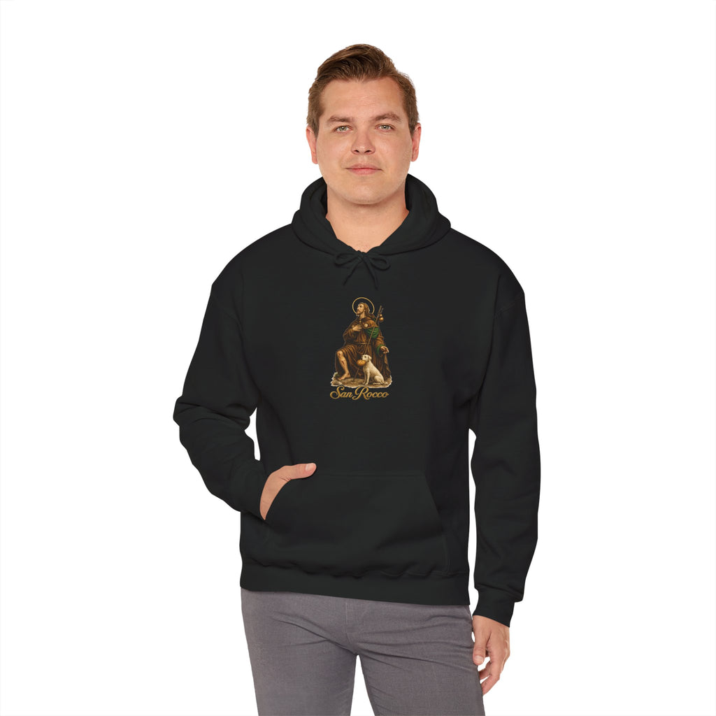 Saint Rocco Hoodie — Italian Flag Script Pullover