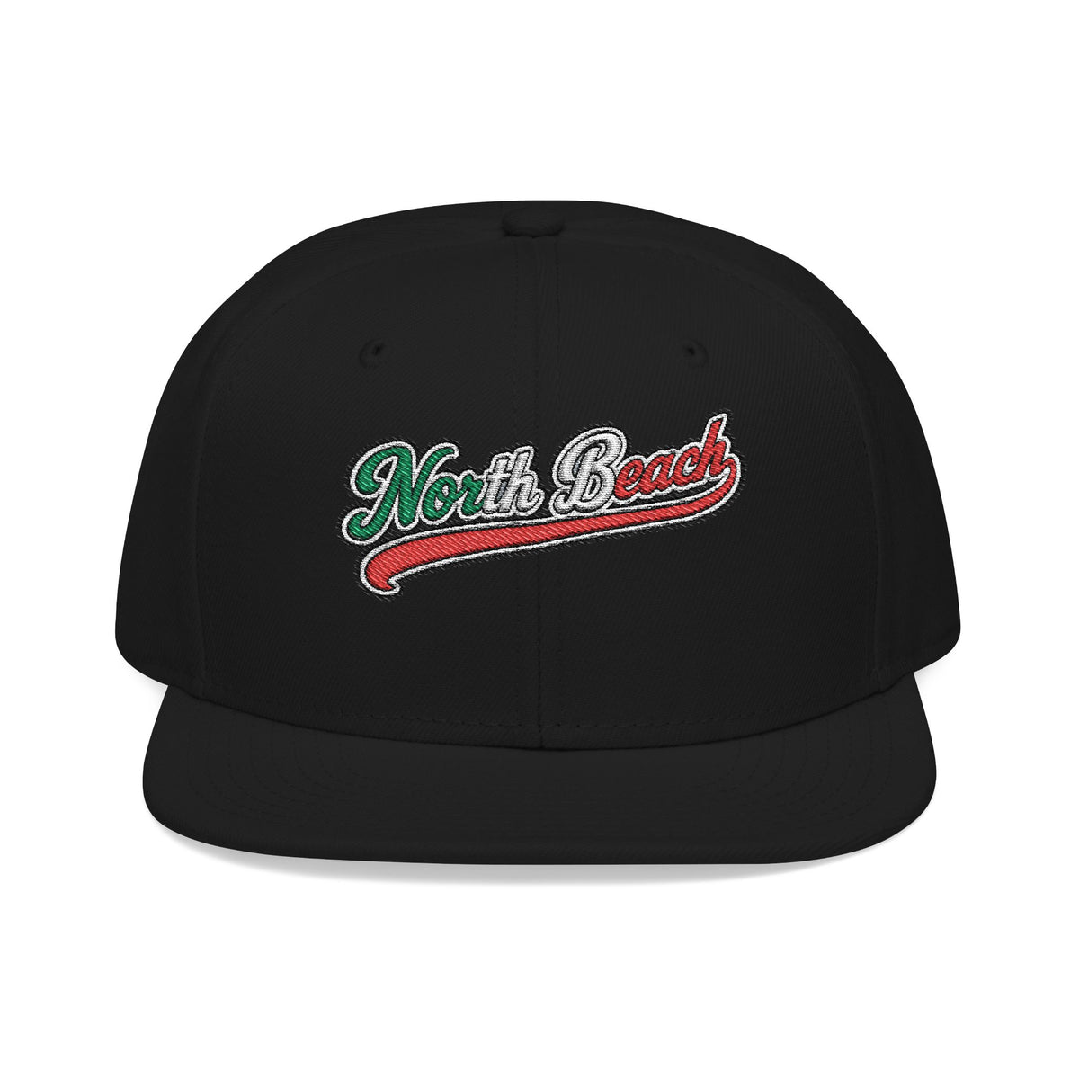 North Beach Italian Embroidered Snapback Hat | Street Sign Patch Cap