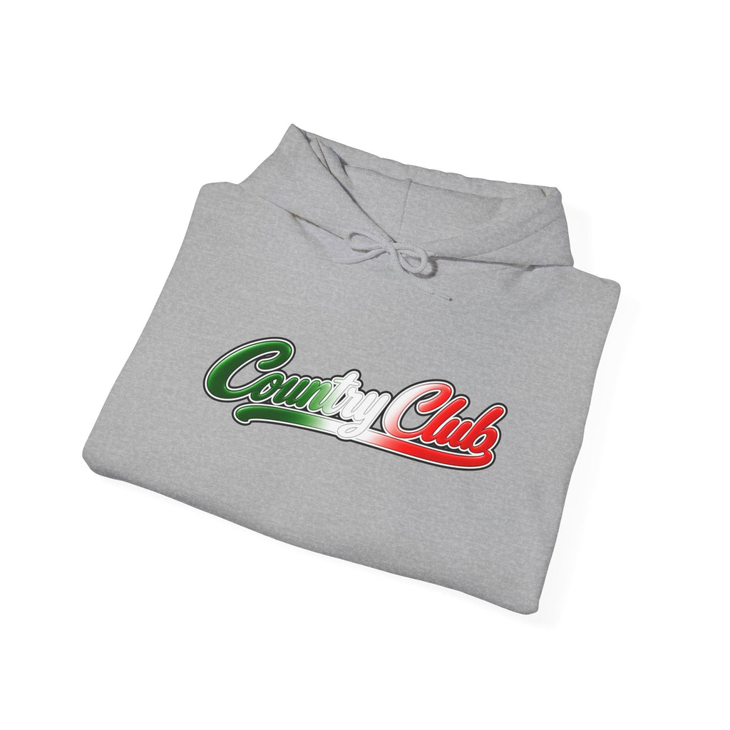 Country Club Hoodie — Italian Flag Script Pullover