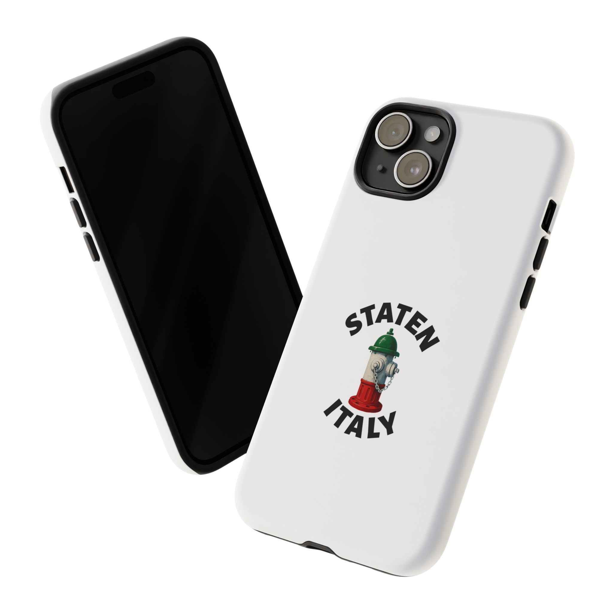 Staten Italy White Phone Case, Urban Style Phone Cover, Tough Smartphone Case, Gift for Italian Heritage, Fun Streetwear Accessories