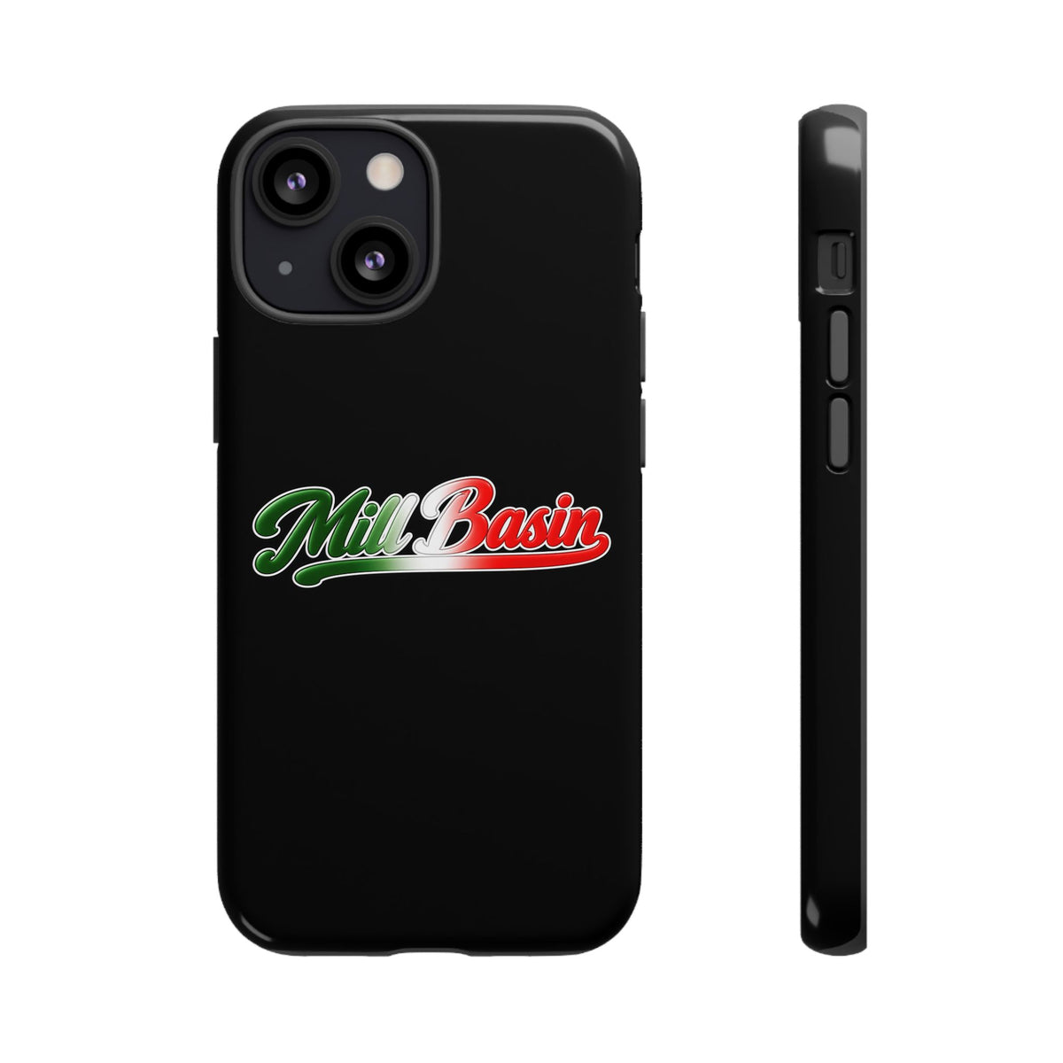 Mill Basin Black Phone Case, Tough Cases for iPhone, Gift for Italians, Stylish Phone Cover, Unique Phone Accessory