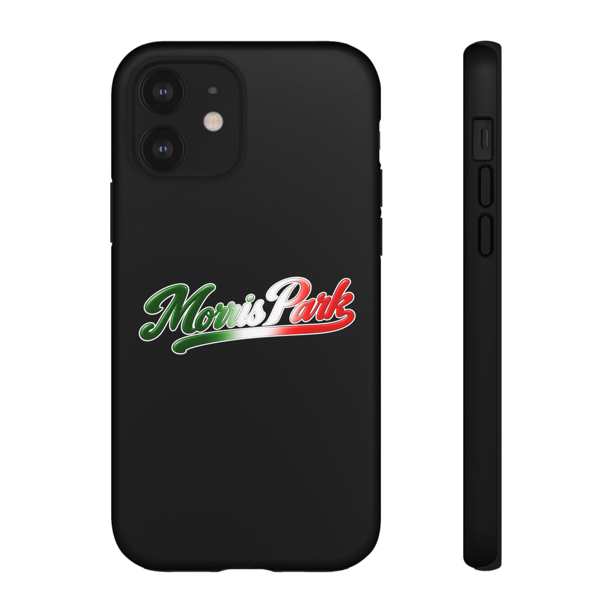 Morris Park Black Phone Case, Tough Cases for iPhone, Gift for Italians, Stylish Phone Cover, Unique Phone Accessory