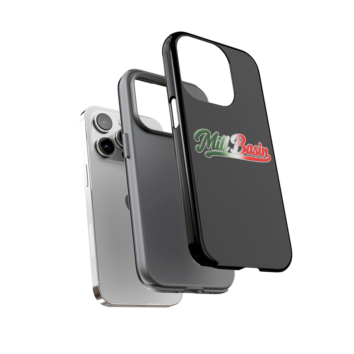 Mill Basin Black Phone Case, Tough Cases for iPhone, Gift for Italians, Stylish Phone Cover, Unique Phone Accessory