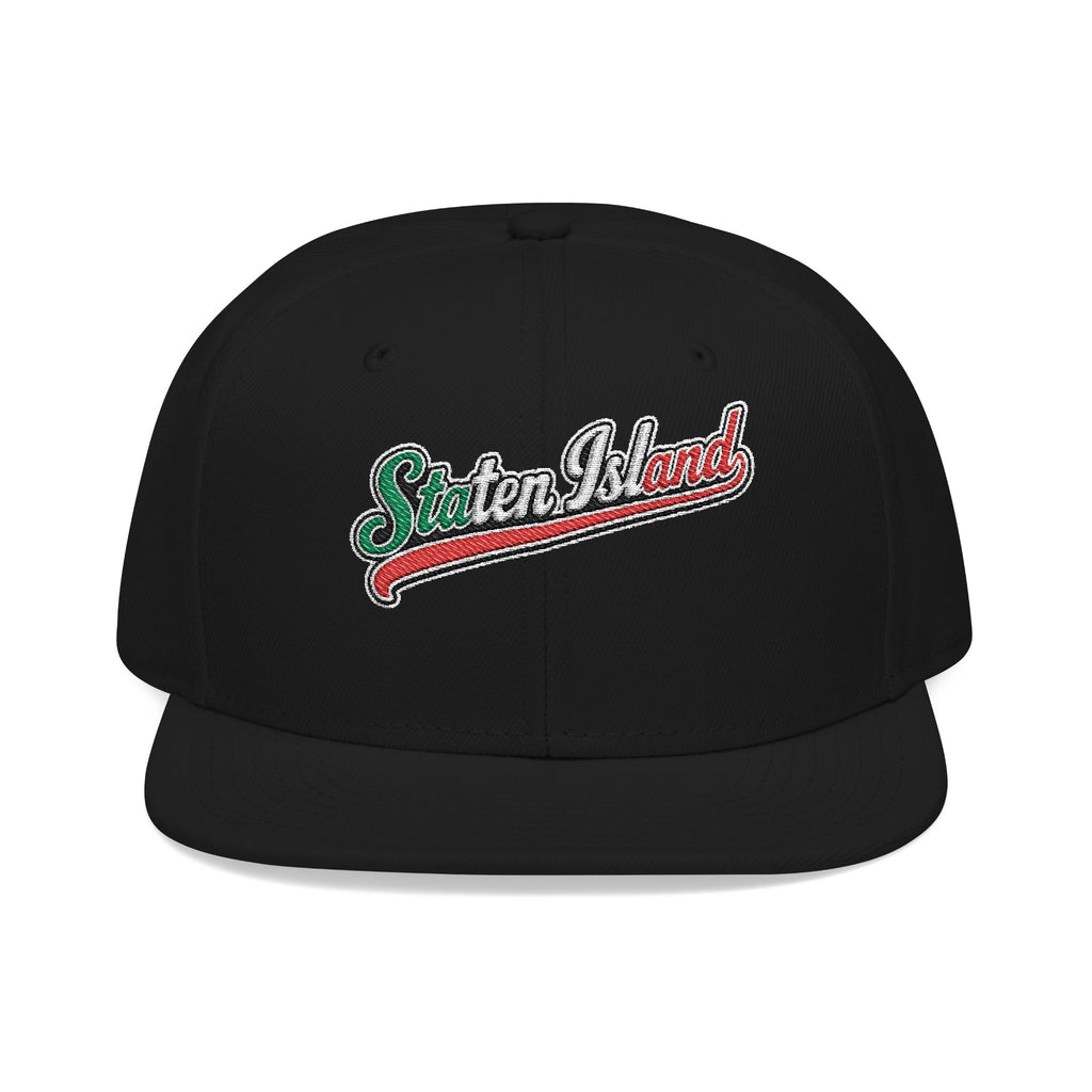 Staten Island Italian Embroidered Snapback Hat | Street Sign Patch Cap